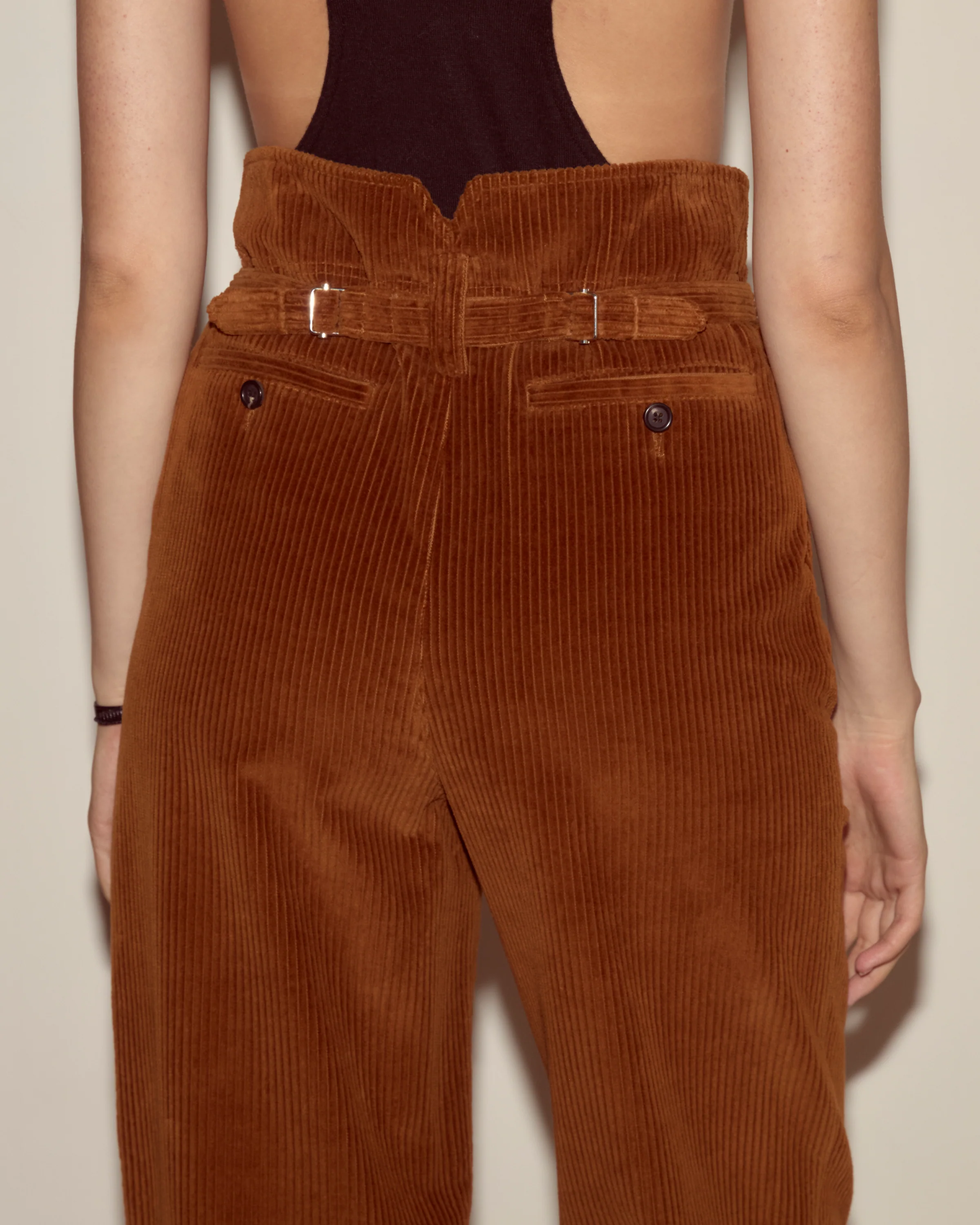 Corduroy Shakey Trousers - Brown - Image 4
