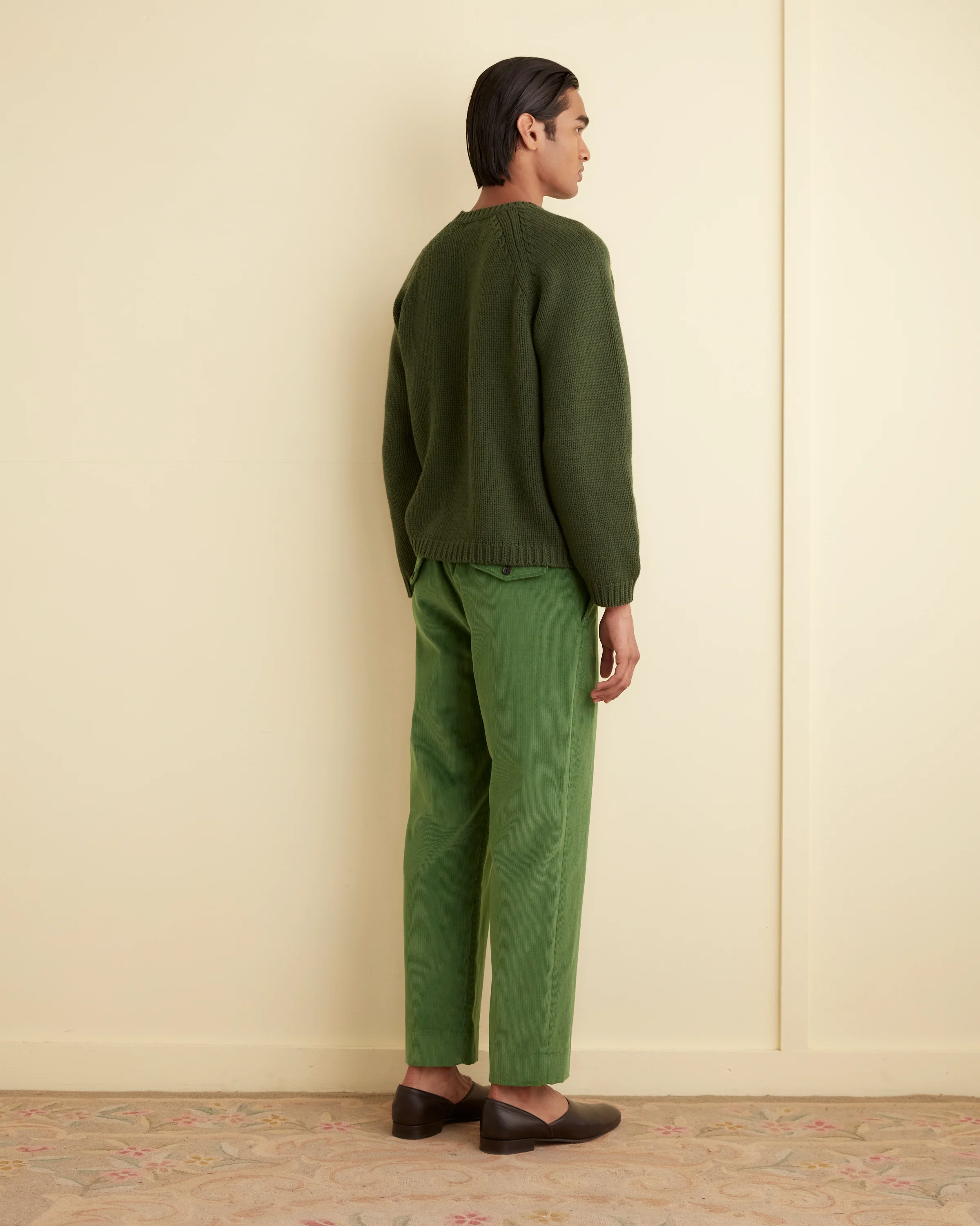 Corduroy Side-Buckle Trousers - Image 3