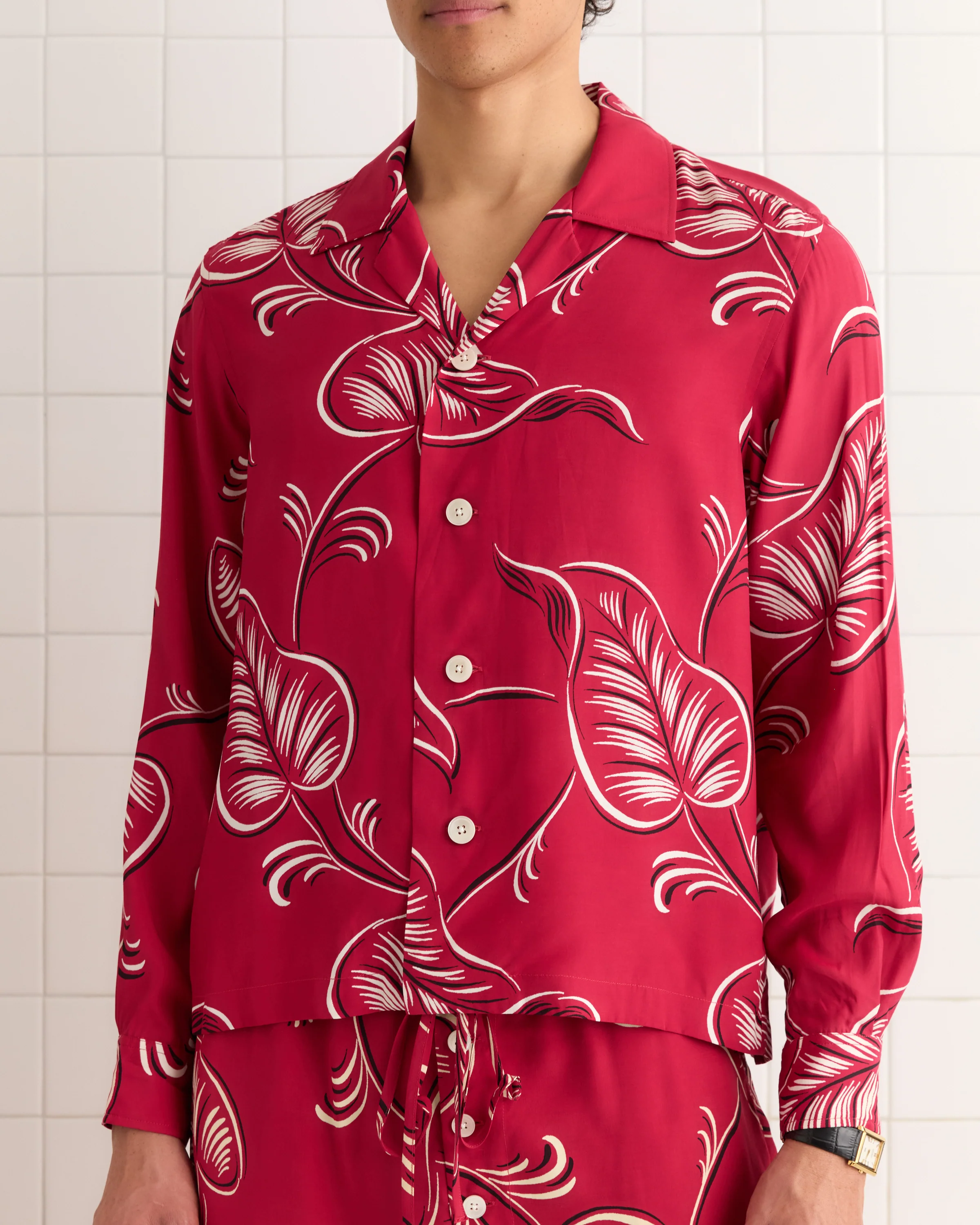 Creeping Begonia Long Sleeve Shirt