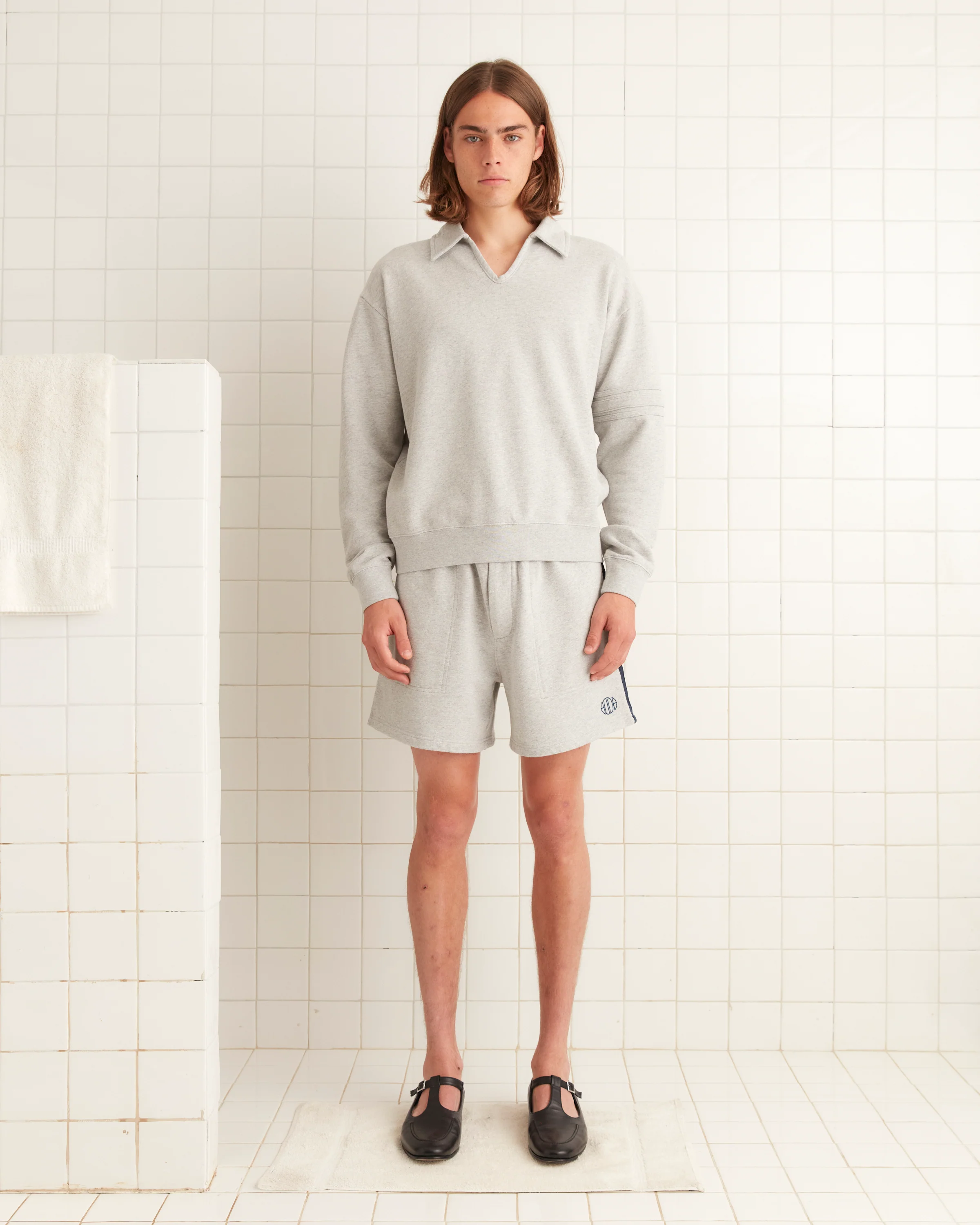 Crew Sweatshorts - Heathered Grey - Image 2