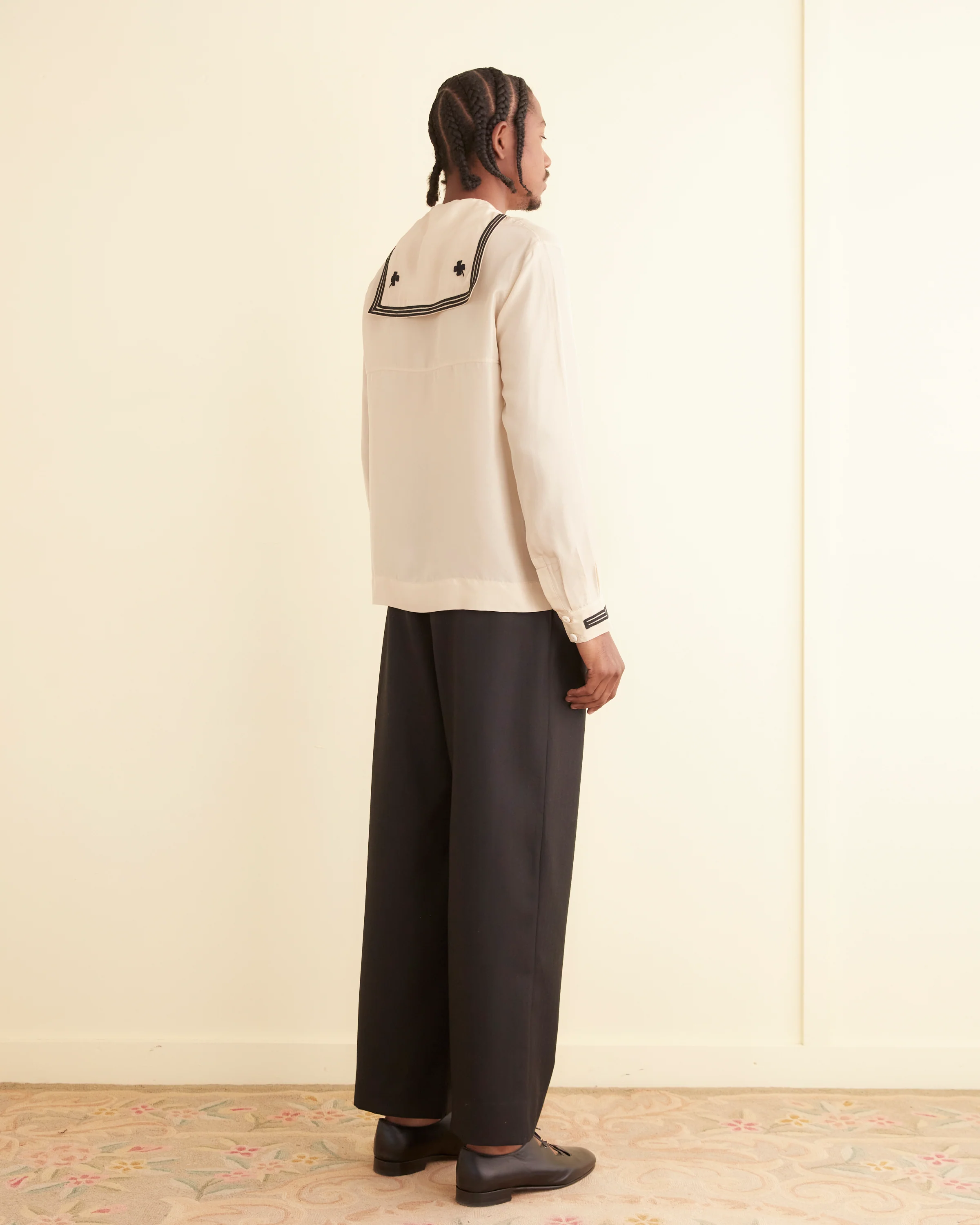 Cricket Shirt - Ecru/Navy - Image 3