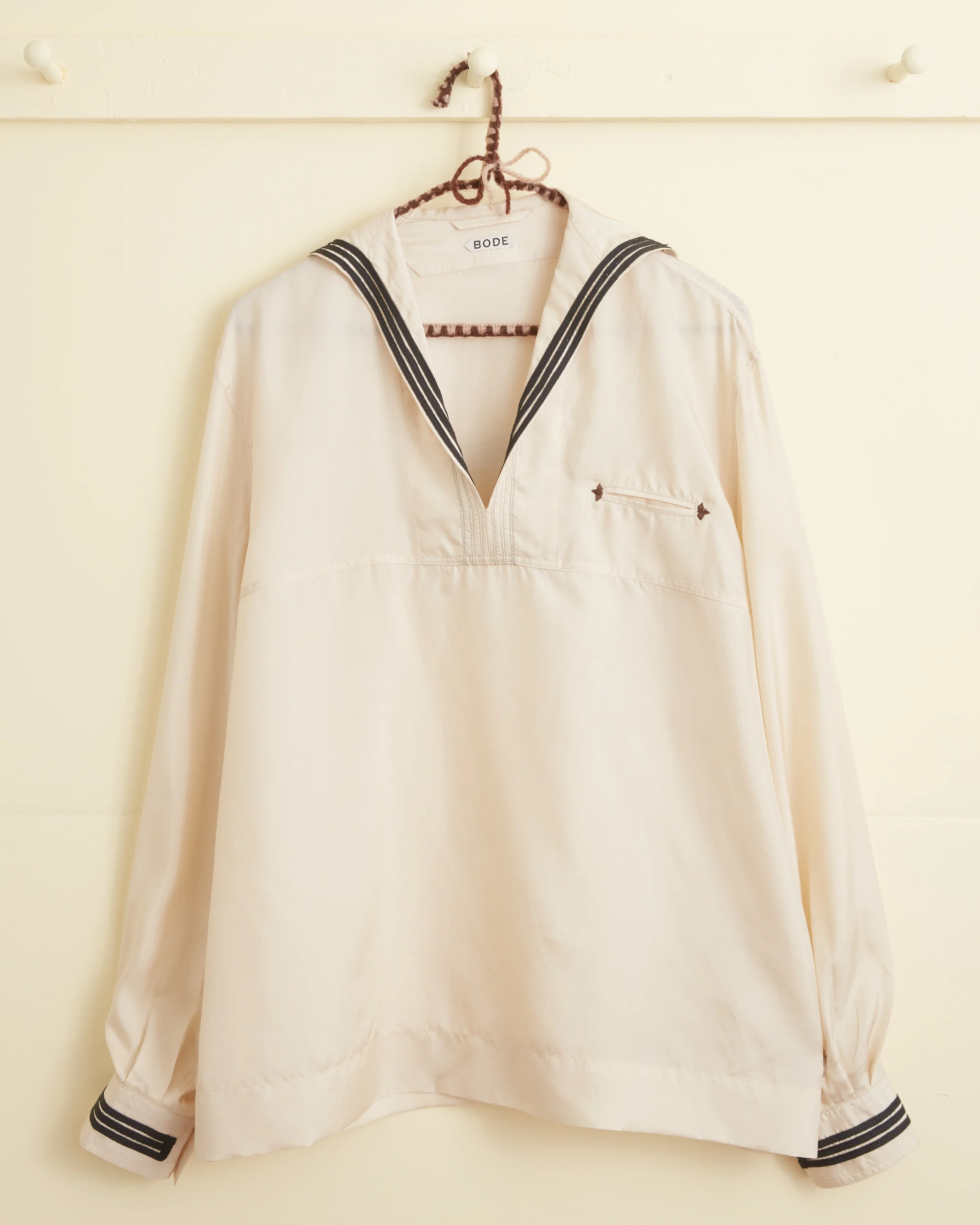 Cricket Shirt - Ecru/Navy - Image 4