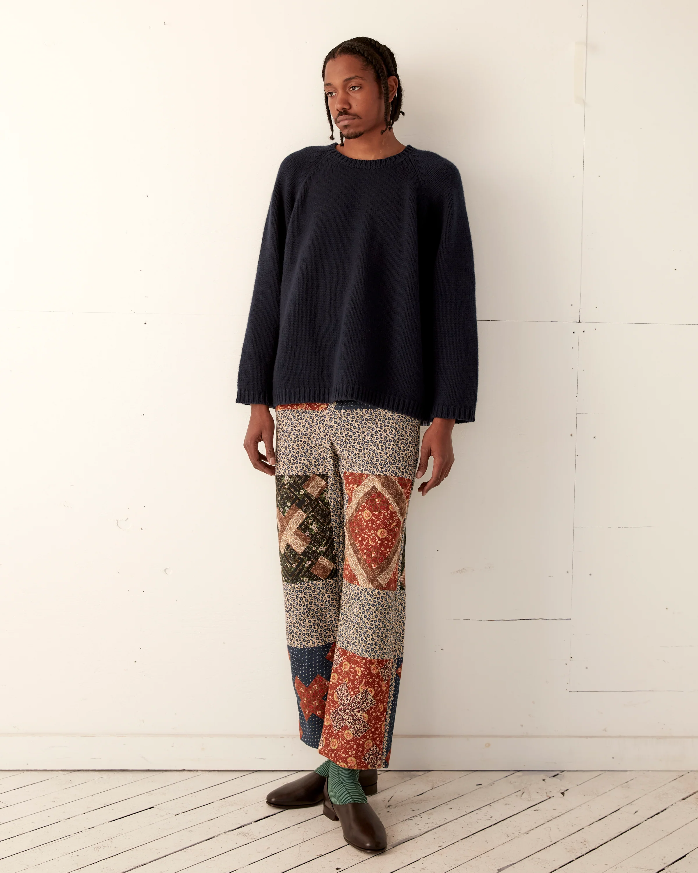 Criss Cross Quilt Trousers - Image 2