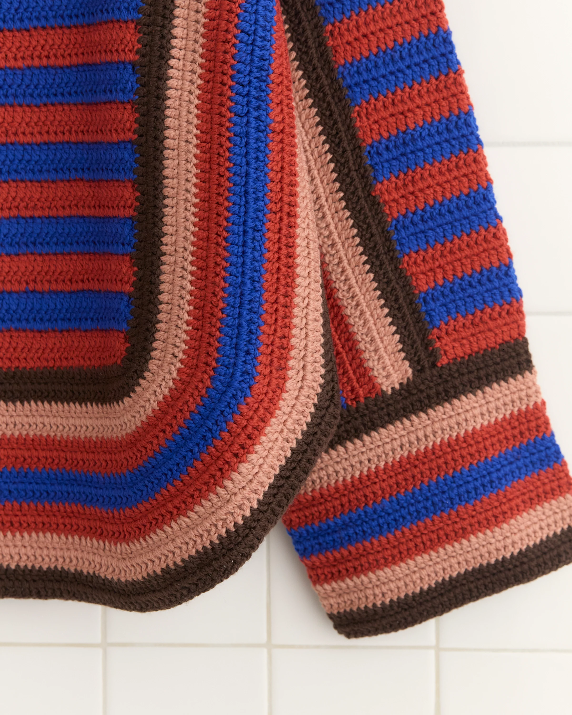 Crochet Four-Stripe Sweater -  Red - Image 2