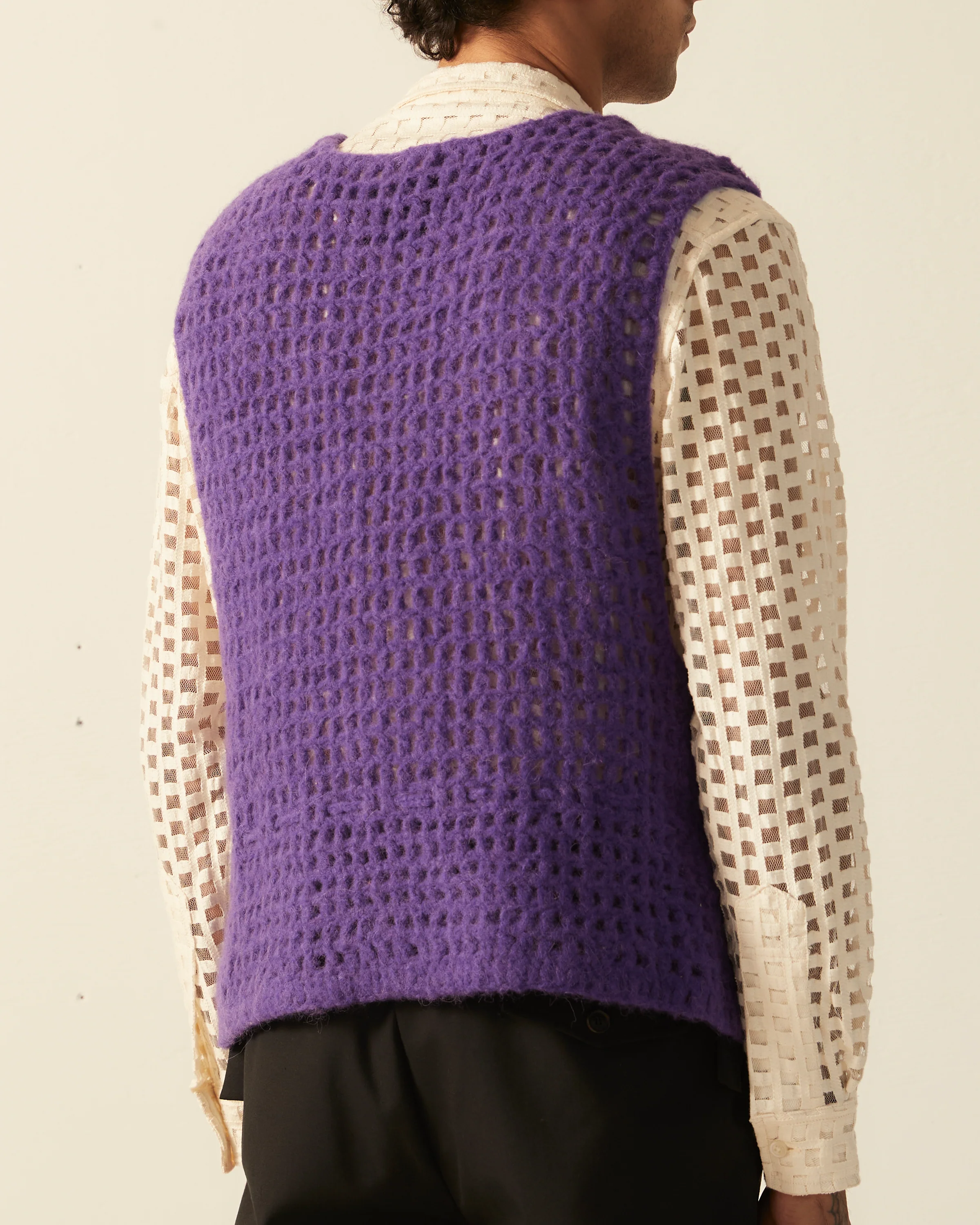 Crochet Vest - Purple - Image 4