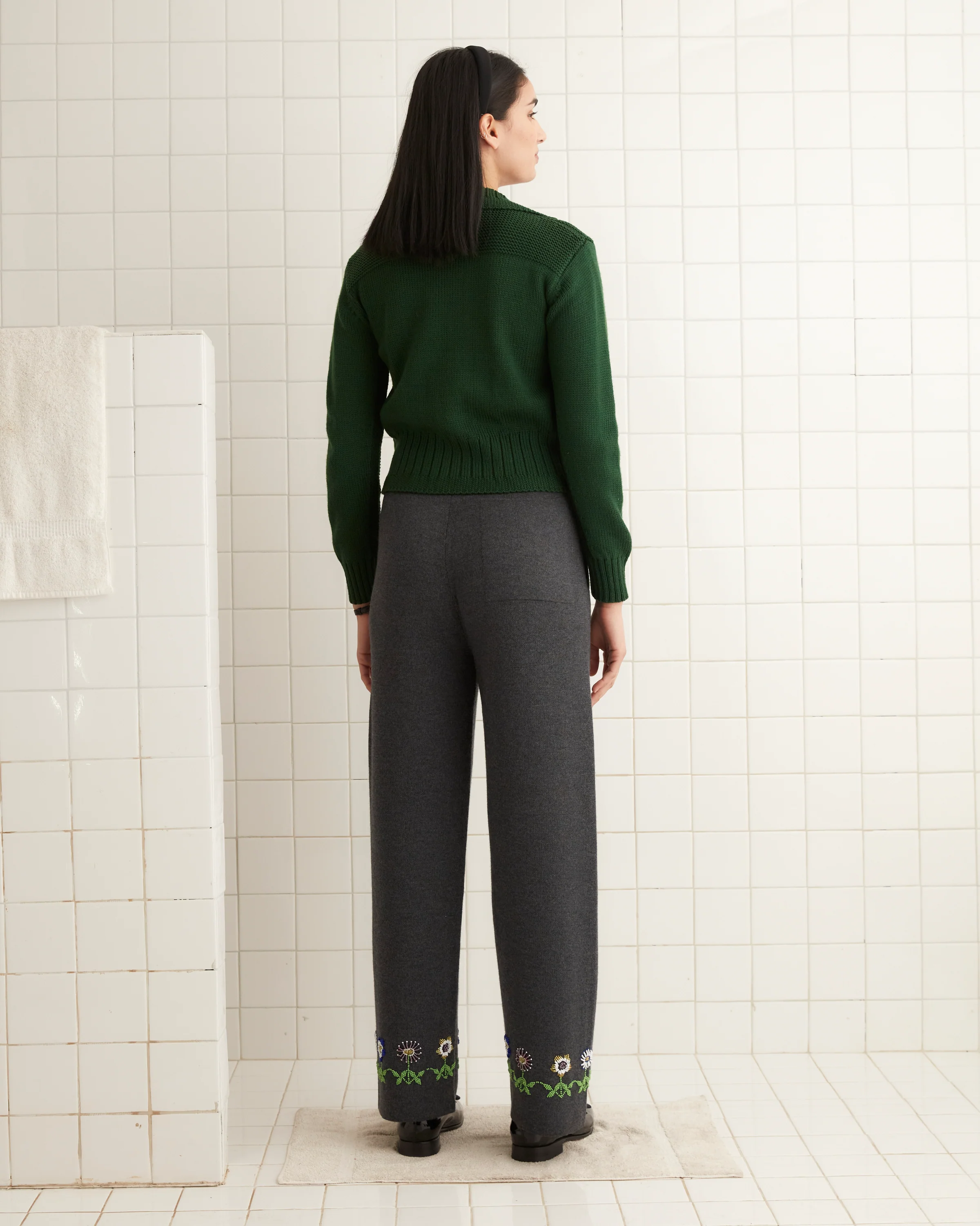 Daisy Garden Joggers - Grey - Image 4