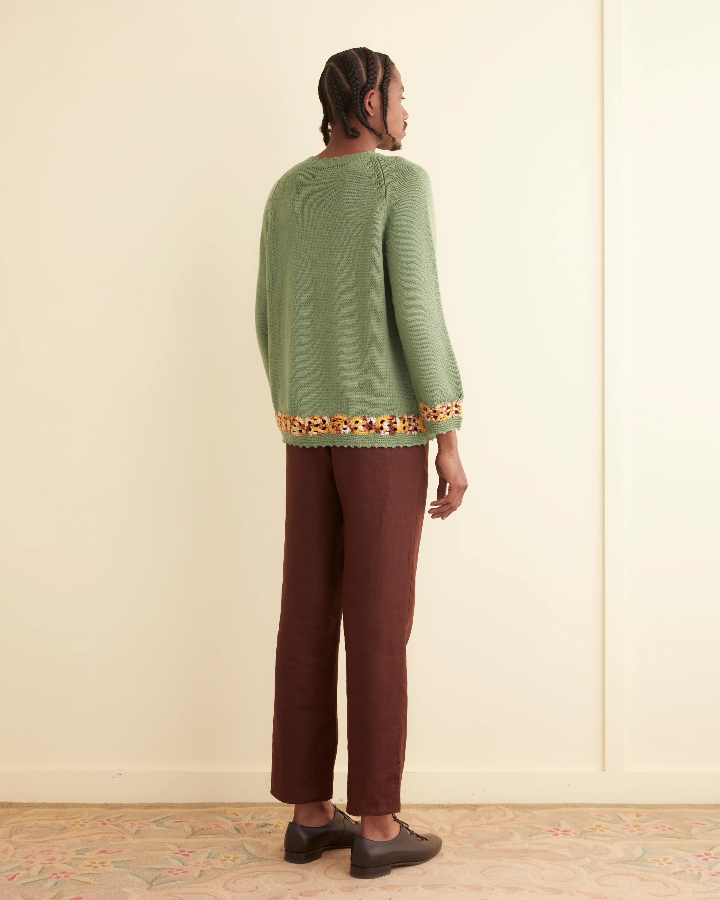 Daisy Garland Sweater - Green - Image 3