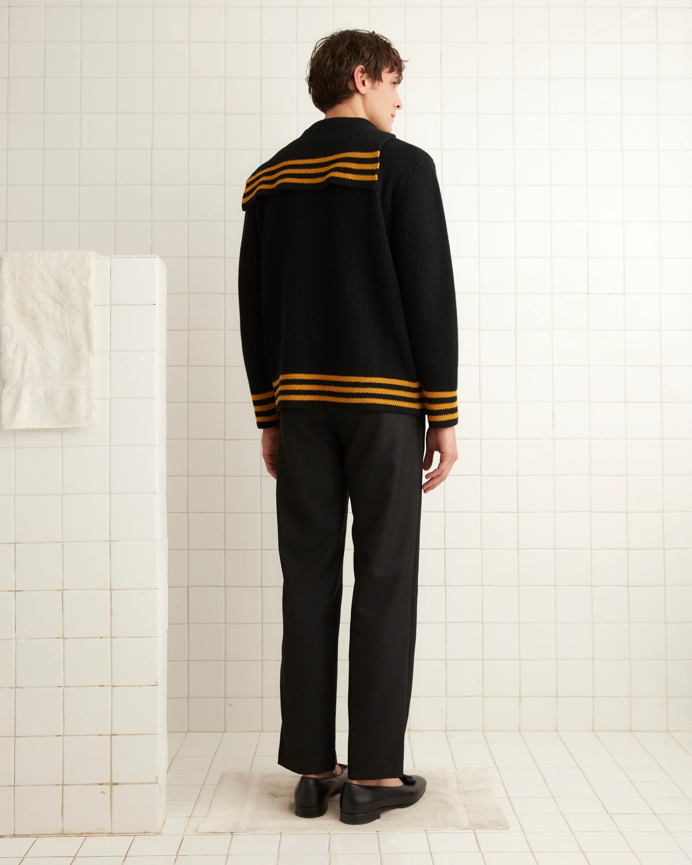 Deck Stripe Sweater - Black - Image 3