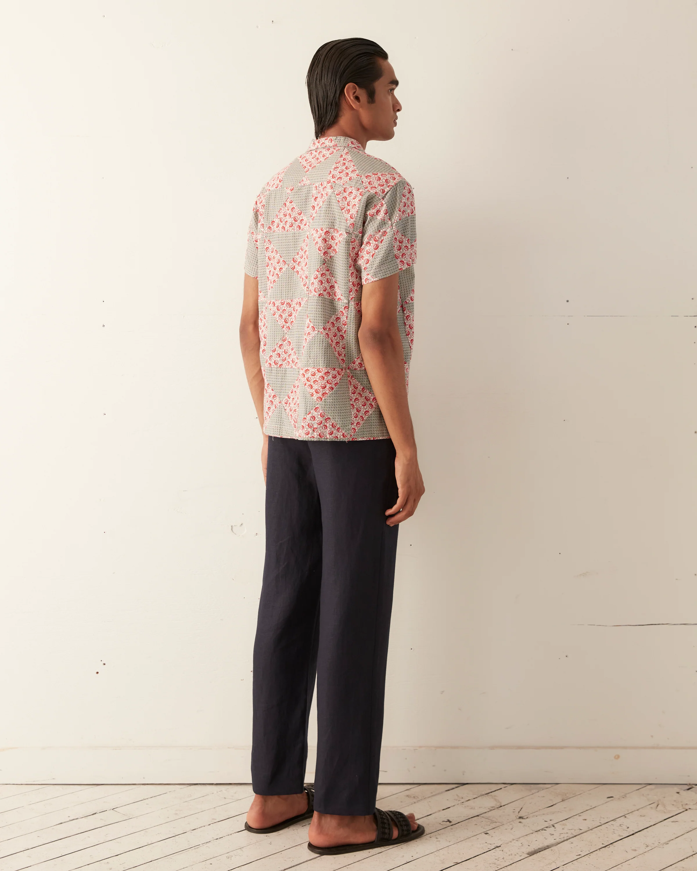 Deco Puzzle Patchwork Short Sleeve Shirt - Image 5