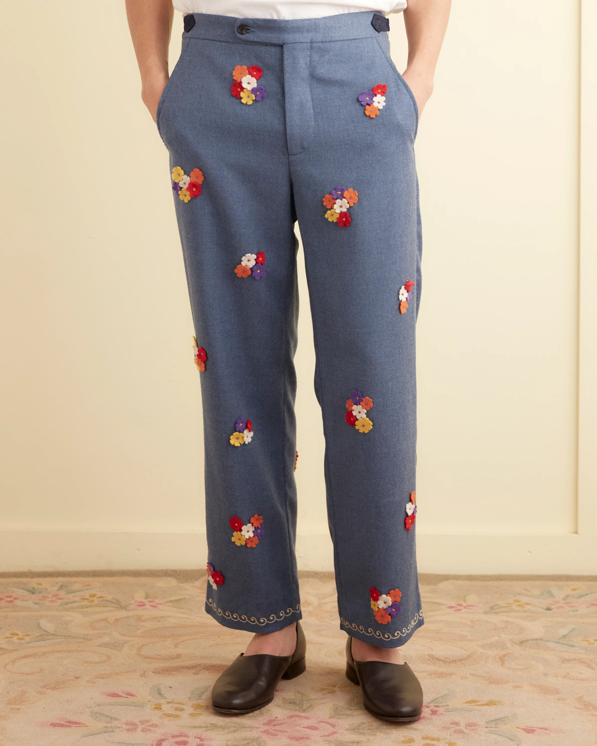 Dianthus Appliqué Trousers - Image 3