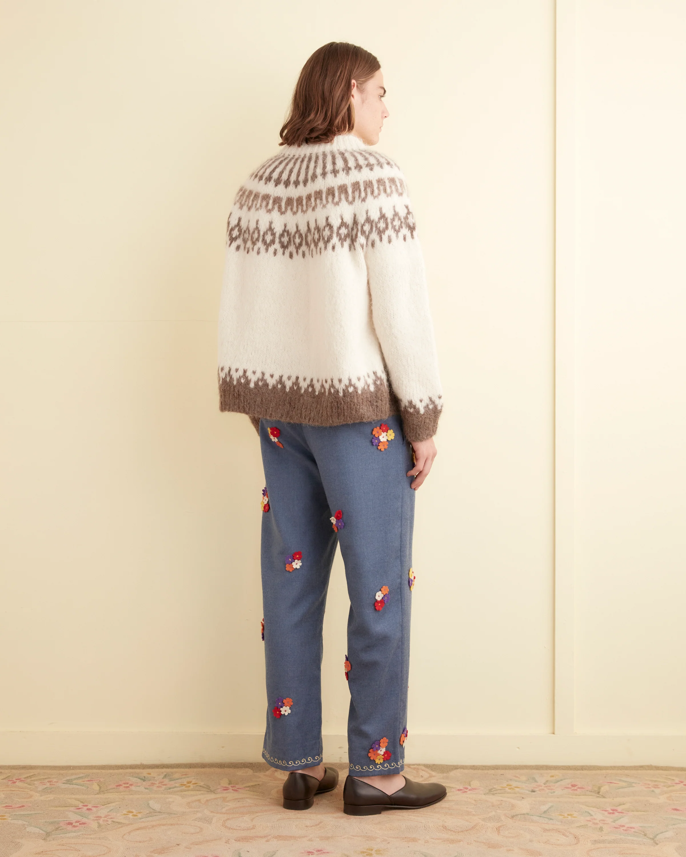 Dianthus Appliqué Trousers - Image 4