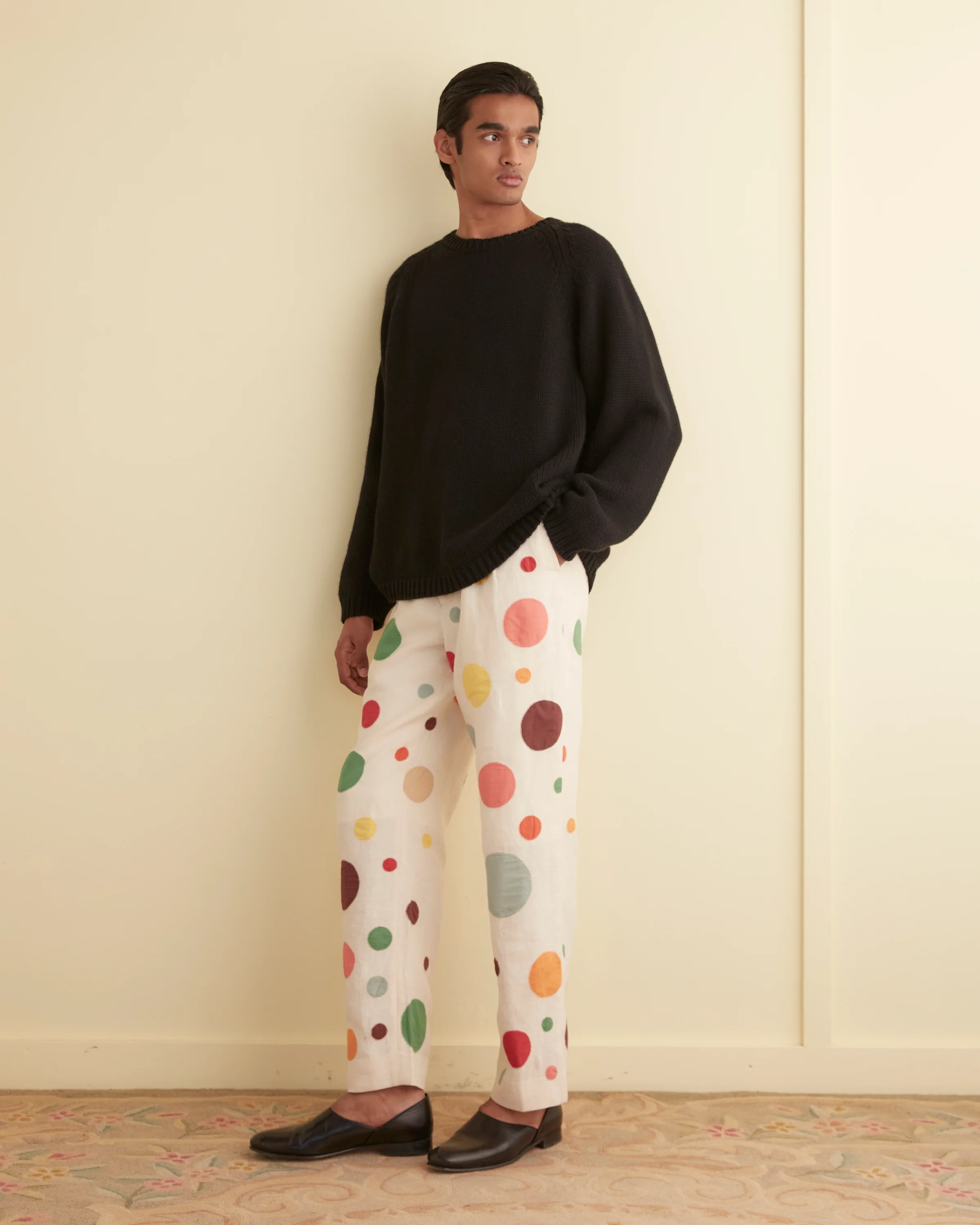 Dotted Appliqué Trousers - Image 2