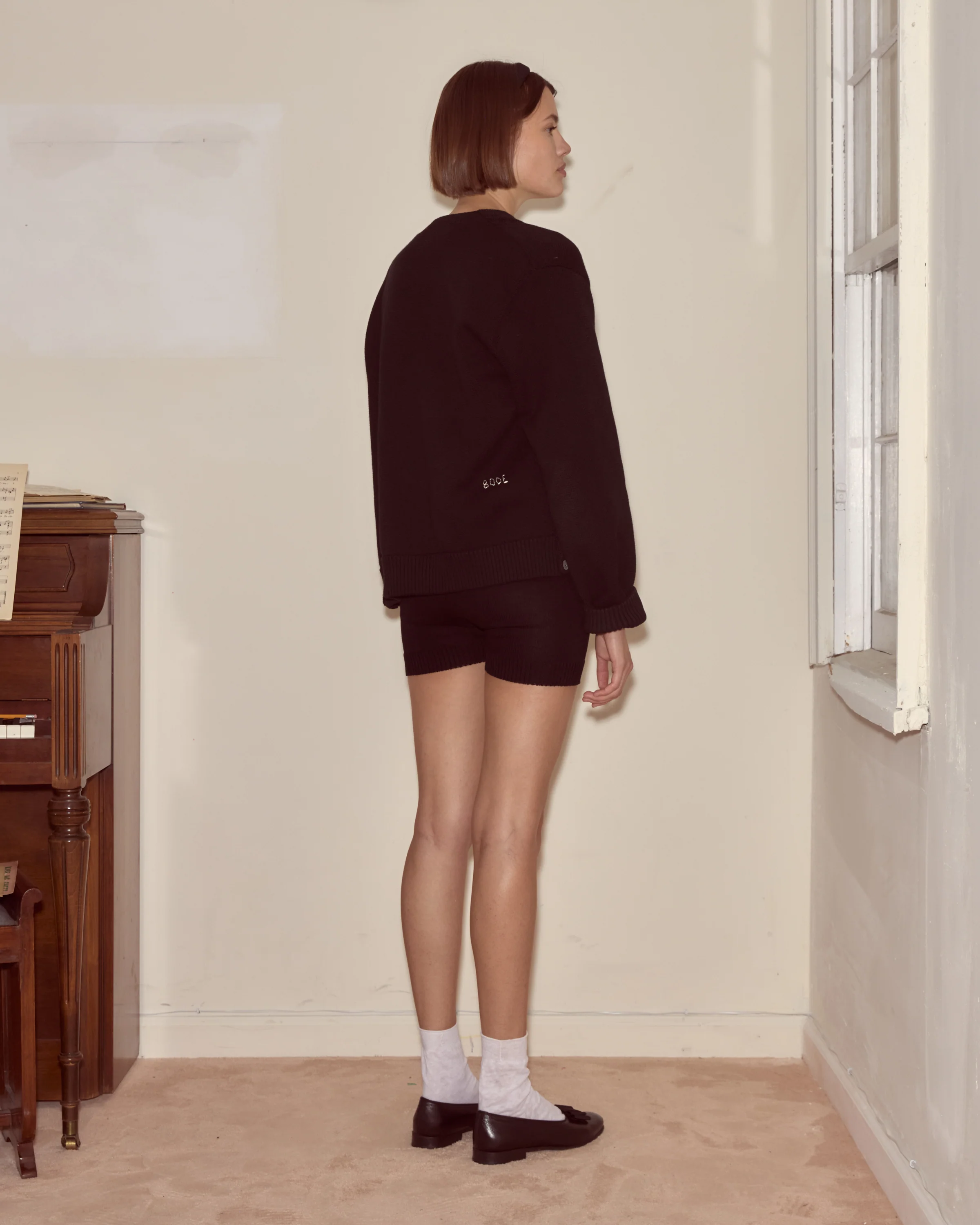 Double-Breasted Cardigan - Black - Image 6