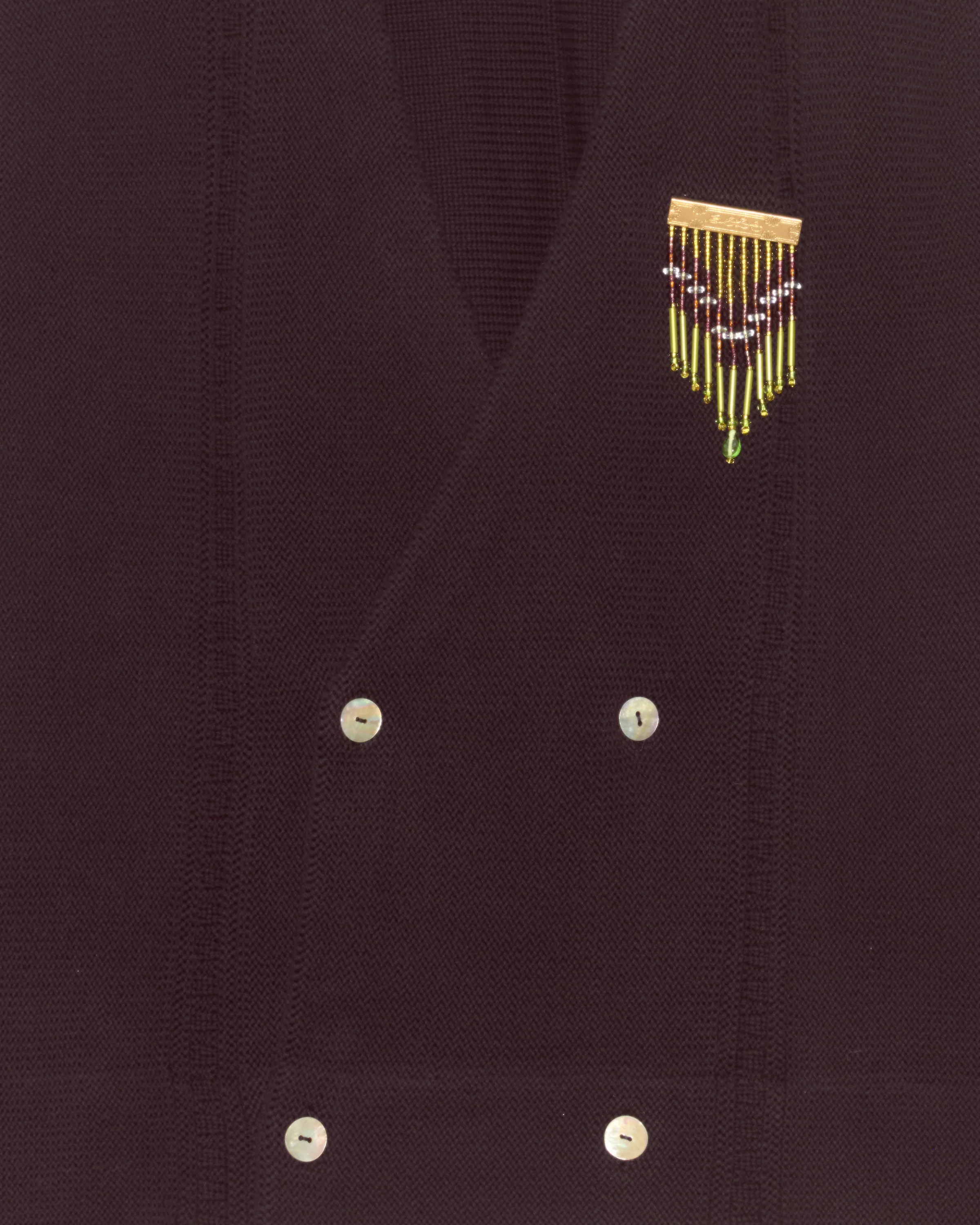 Double-Breasted Cardigan - Black - Image 2