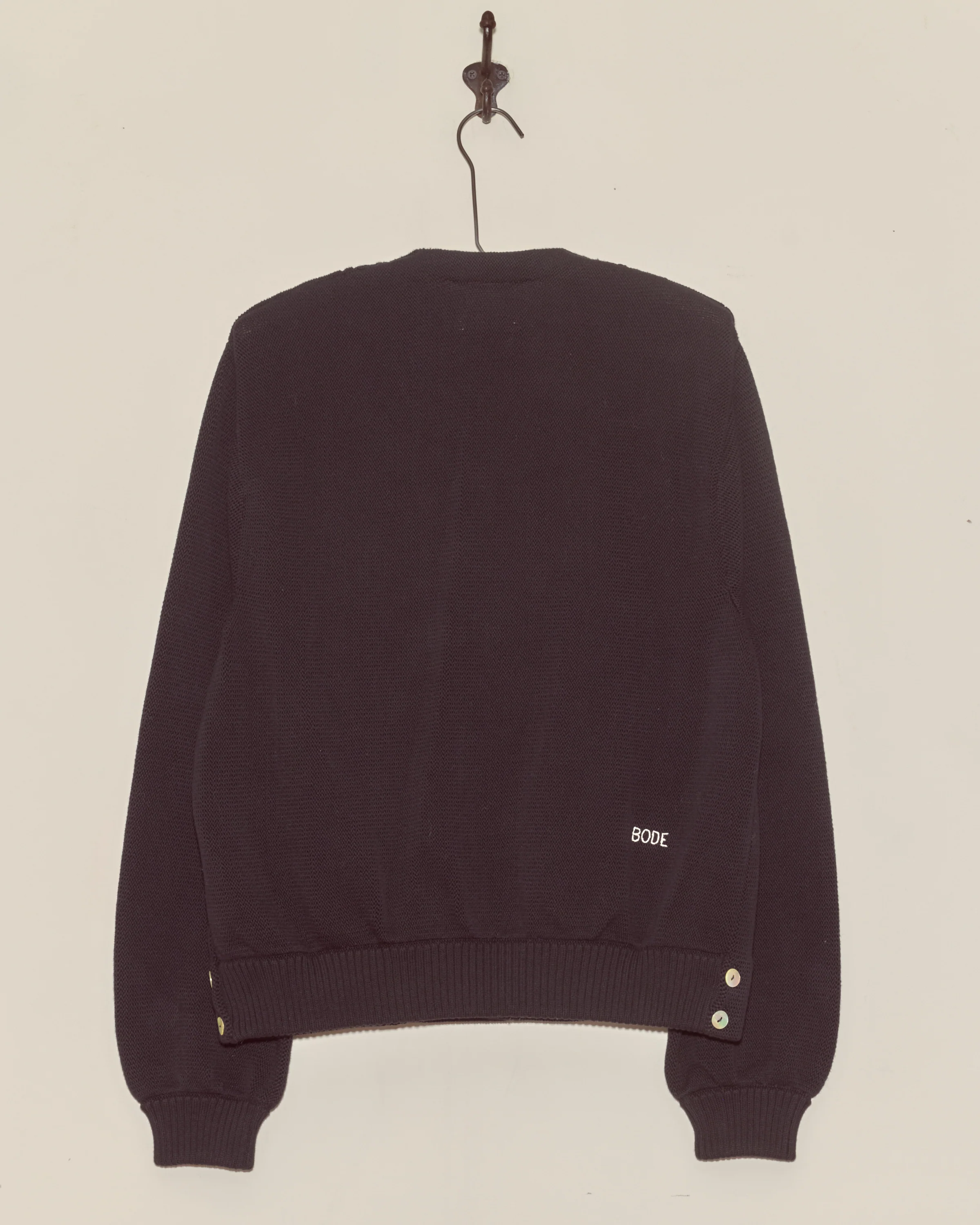 Double-Breasted Cardigan - Black - Image 3