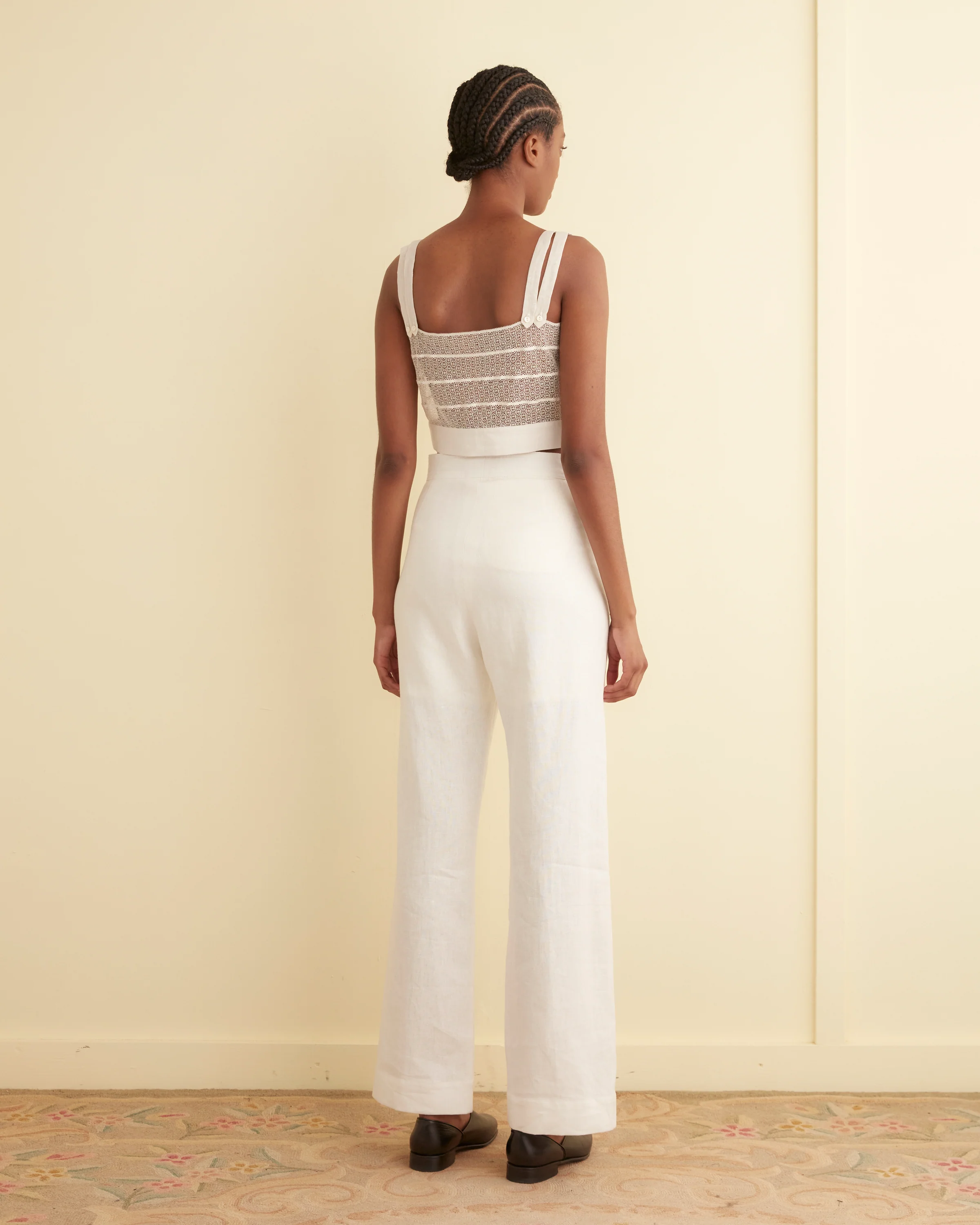 Duet Lace Tank - White - Image 3