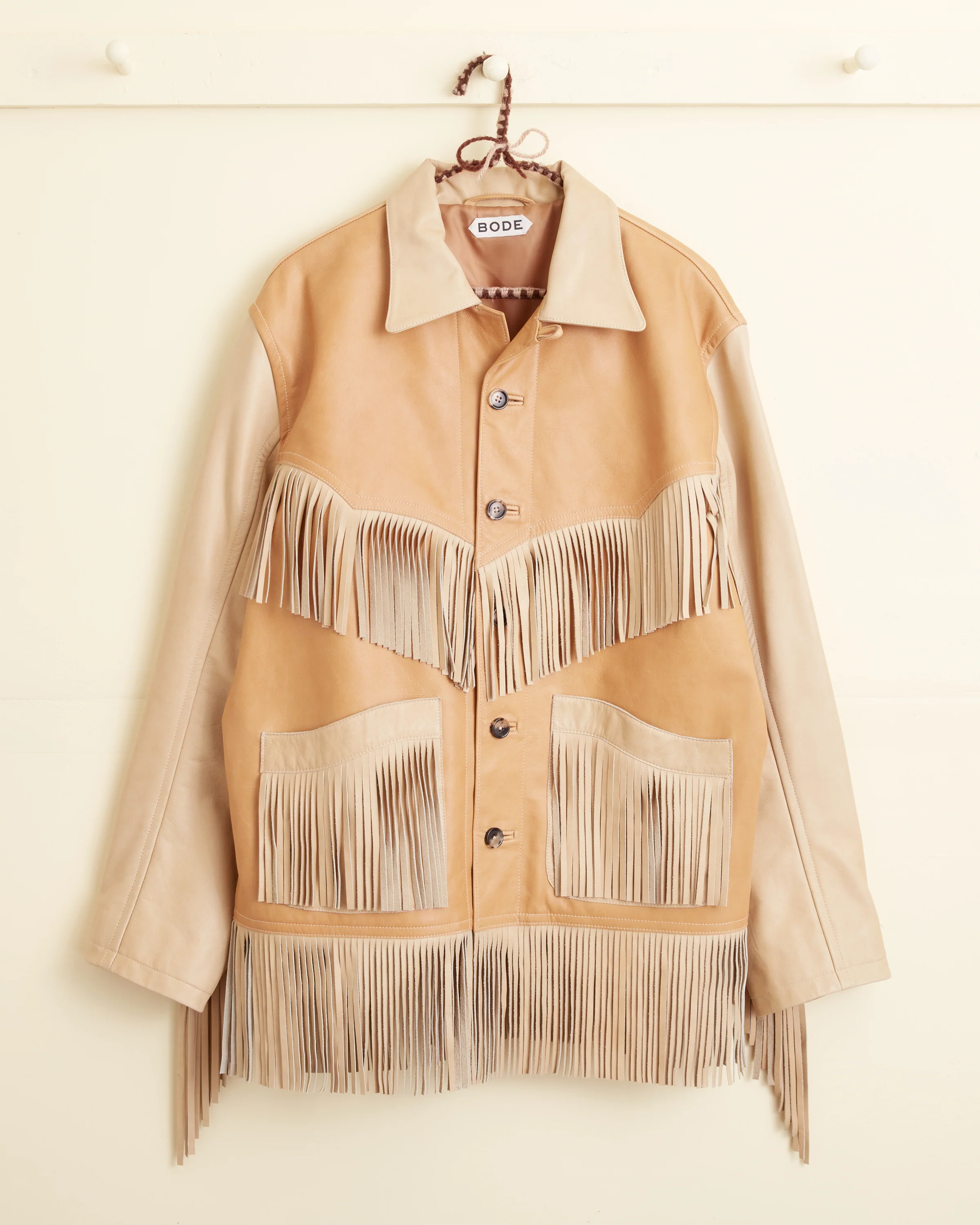 Duo Leather Fringe Jacket - Image 2
