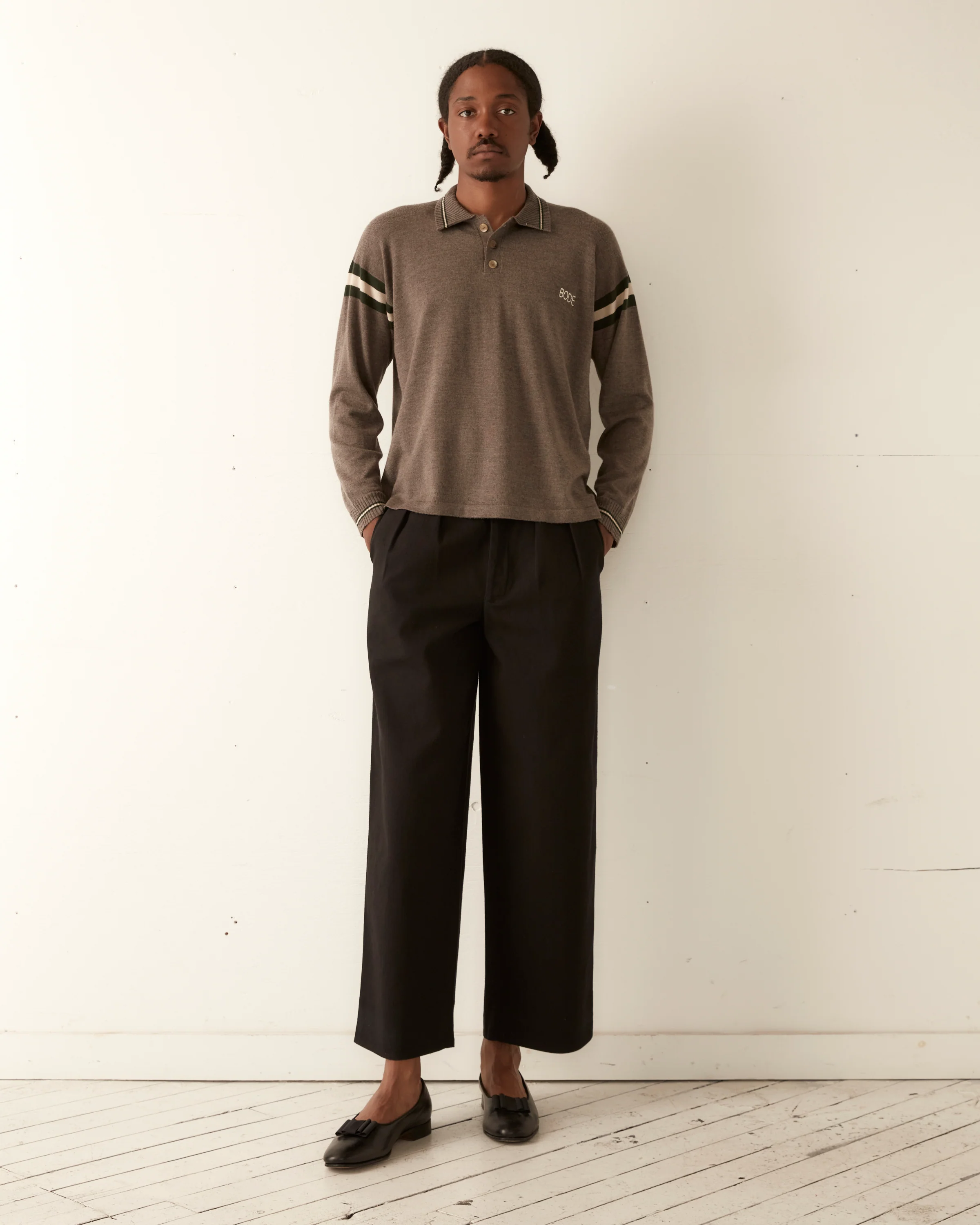 Duotone Stripe Cycling Polo - Grey - Image 2