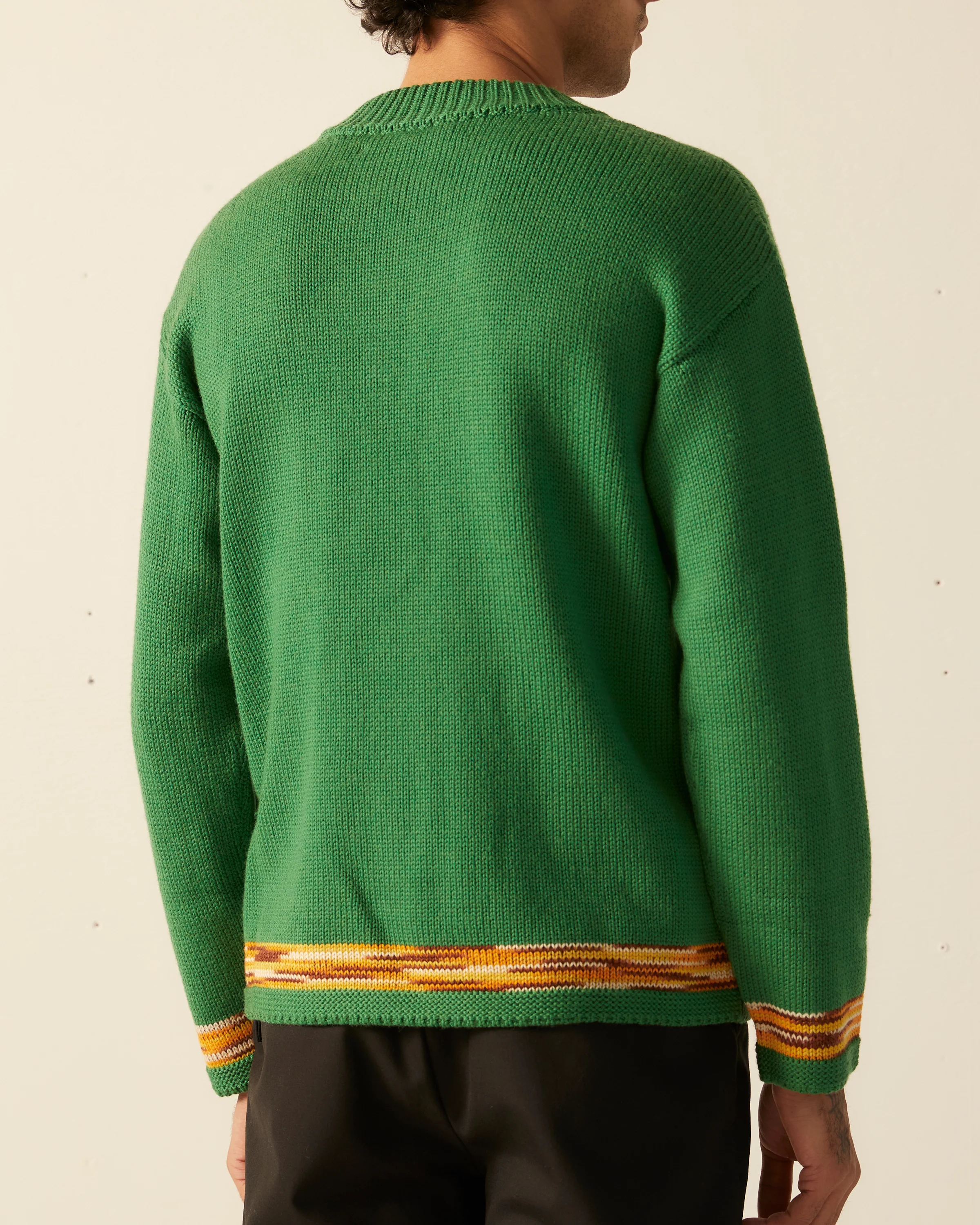 Edge Trim Pullover - Green - Image 4