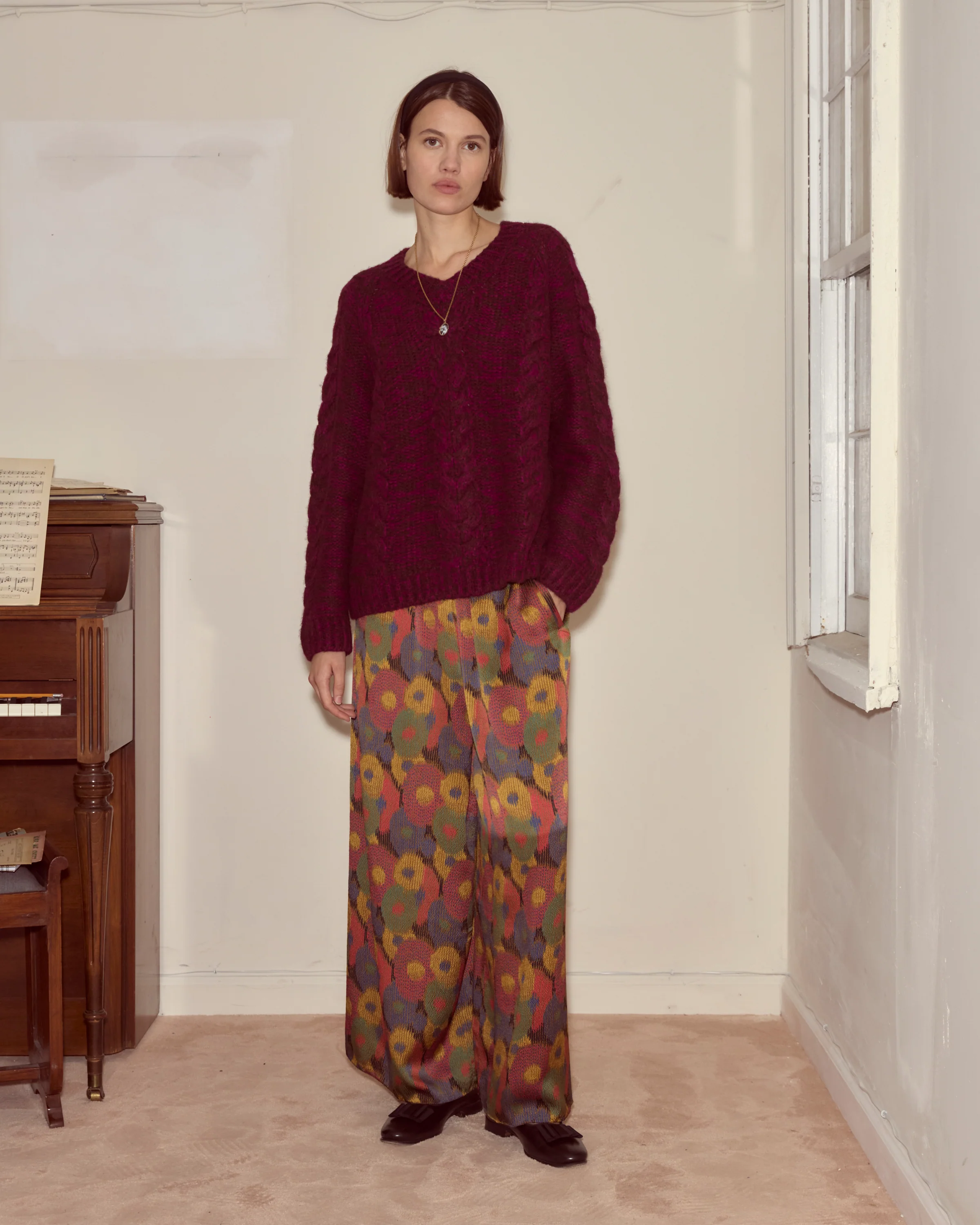 Eiderdown Sweater - Maroon