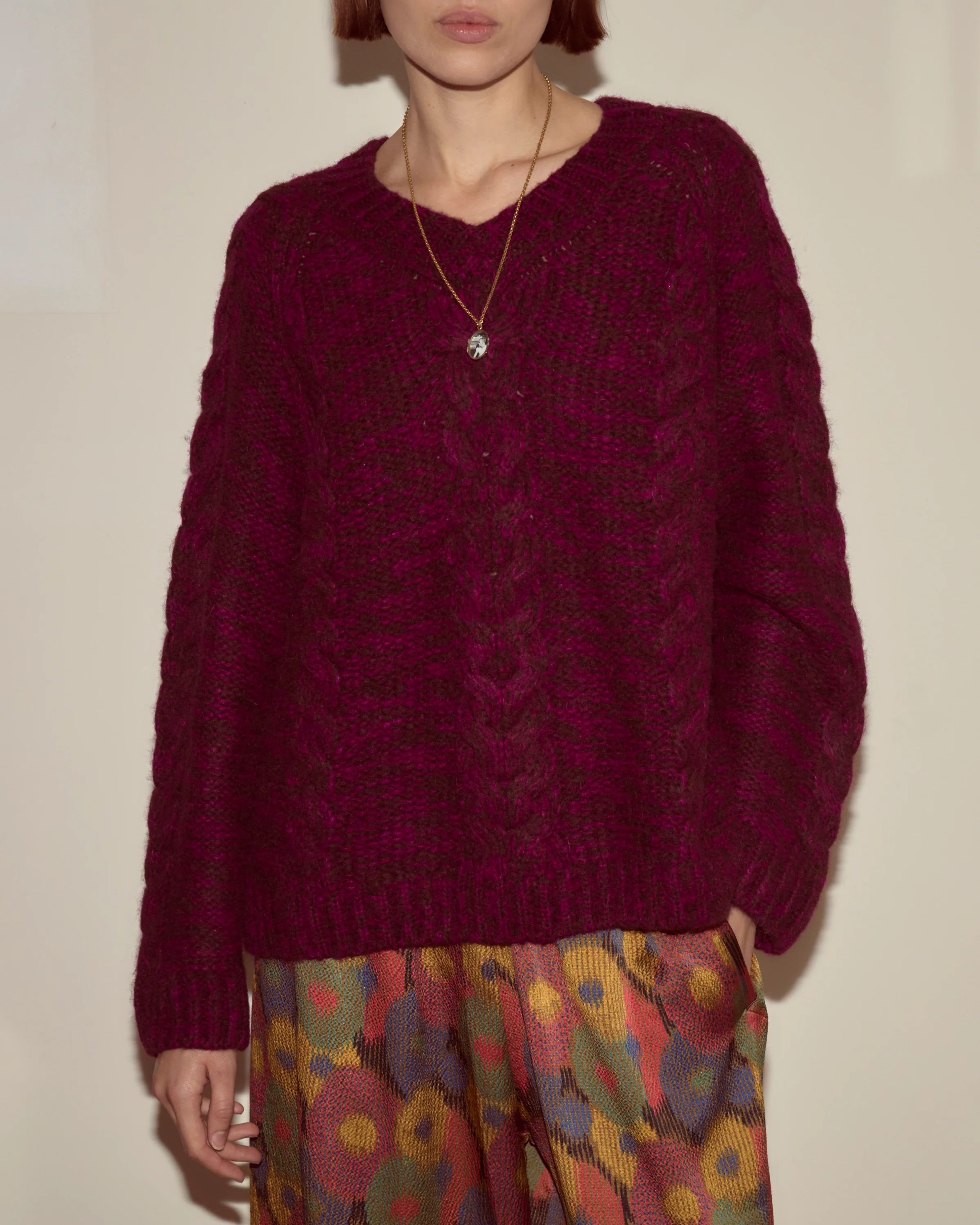 Eiderdown Sweater - Maroon - Image 2