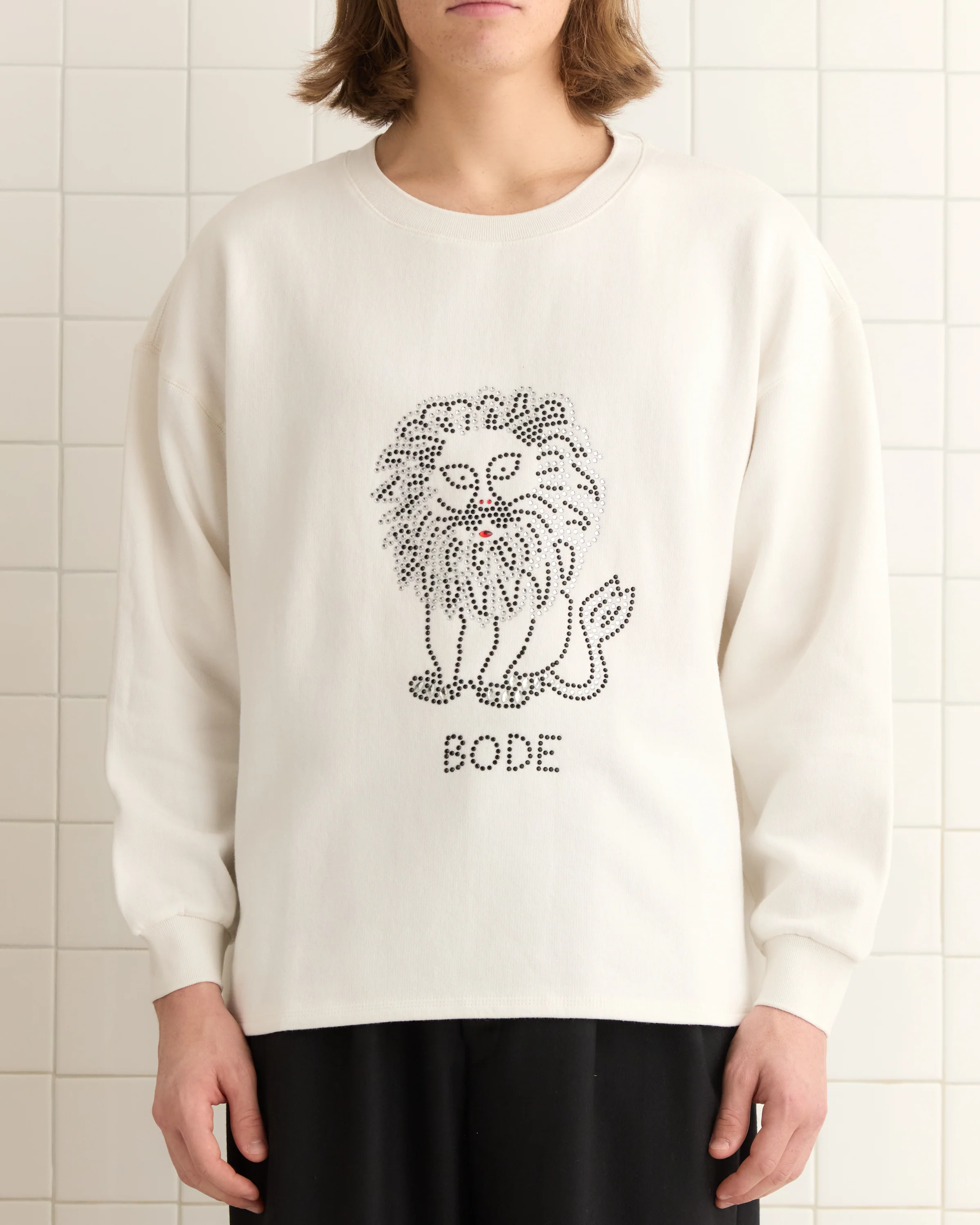 Embellished Lion Crewneck