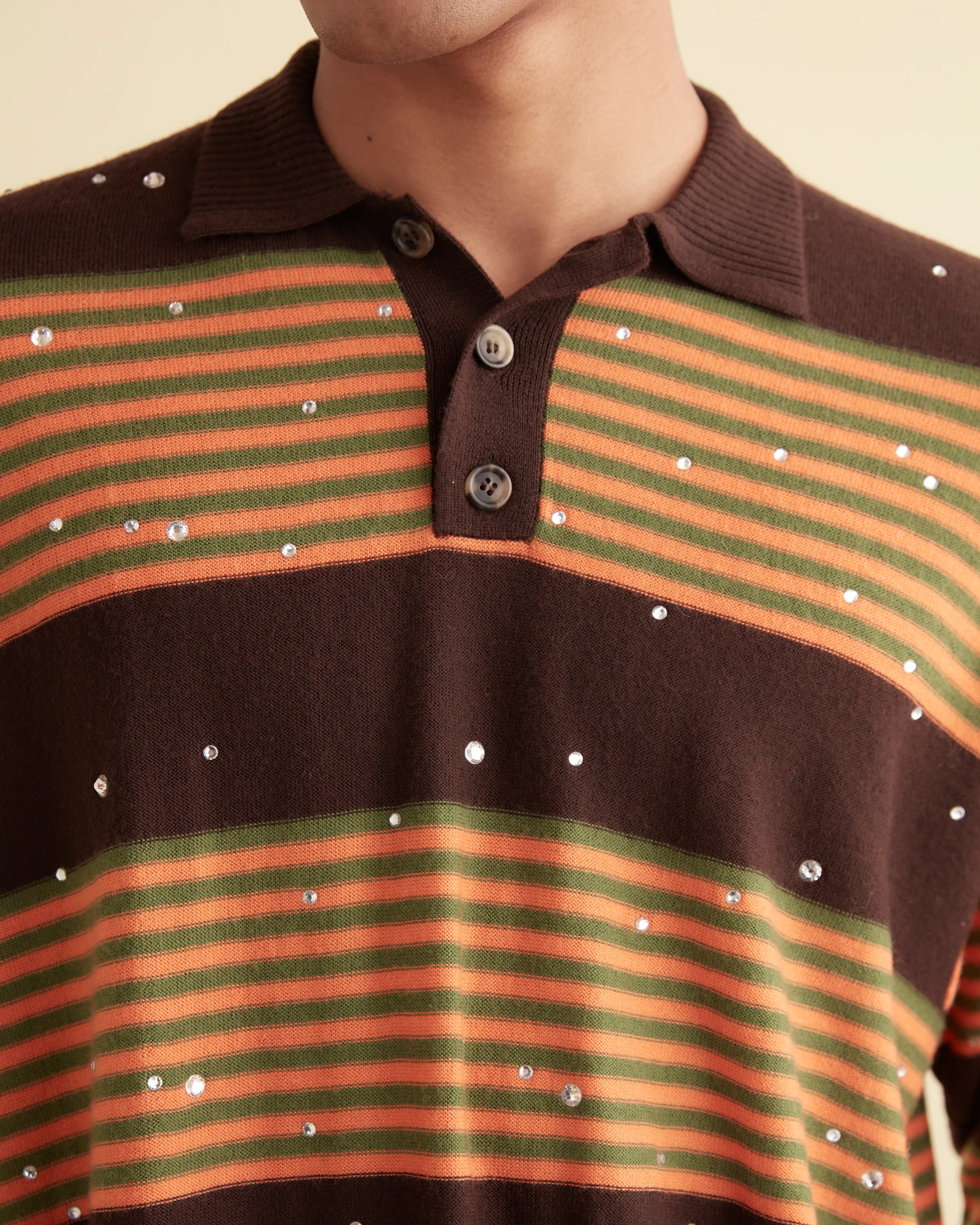 Embellished Stripe Cycling Polo - Image 2