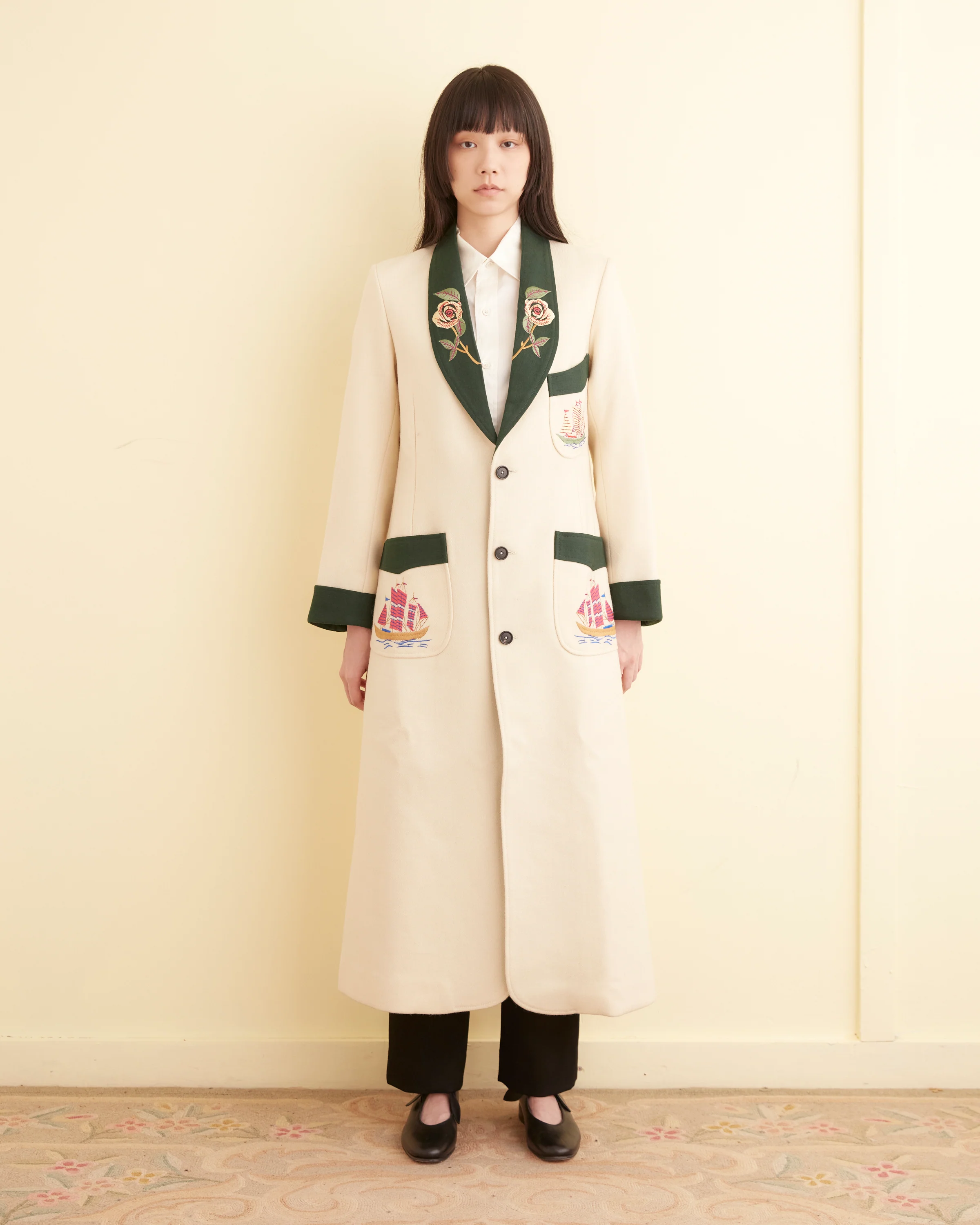 Embroidered Barque Theatre Coat - Image 2