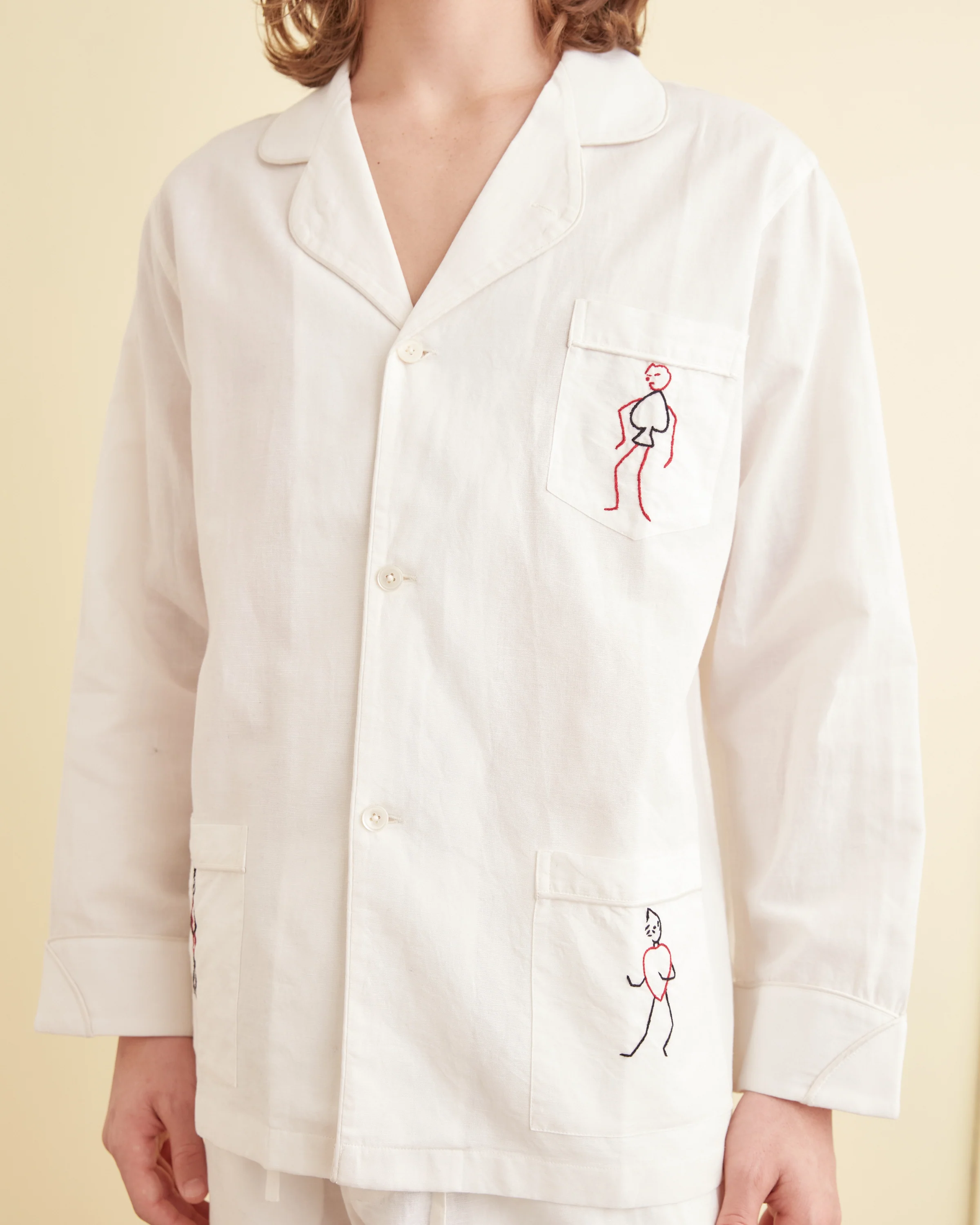 Embroidered Blackjack Pajama Shirt - Image 2