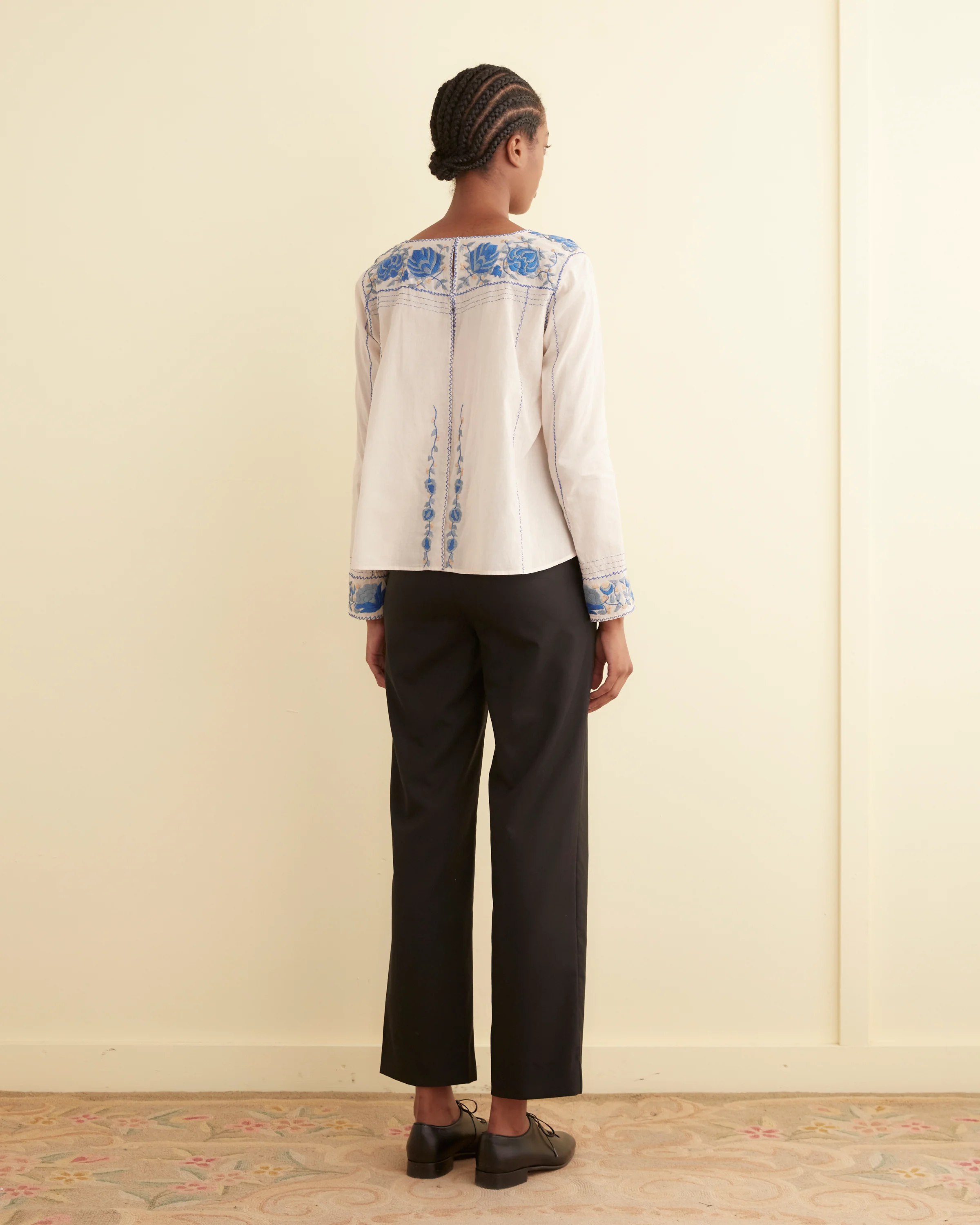 Embroidered Cornflower Top - Image 4