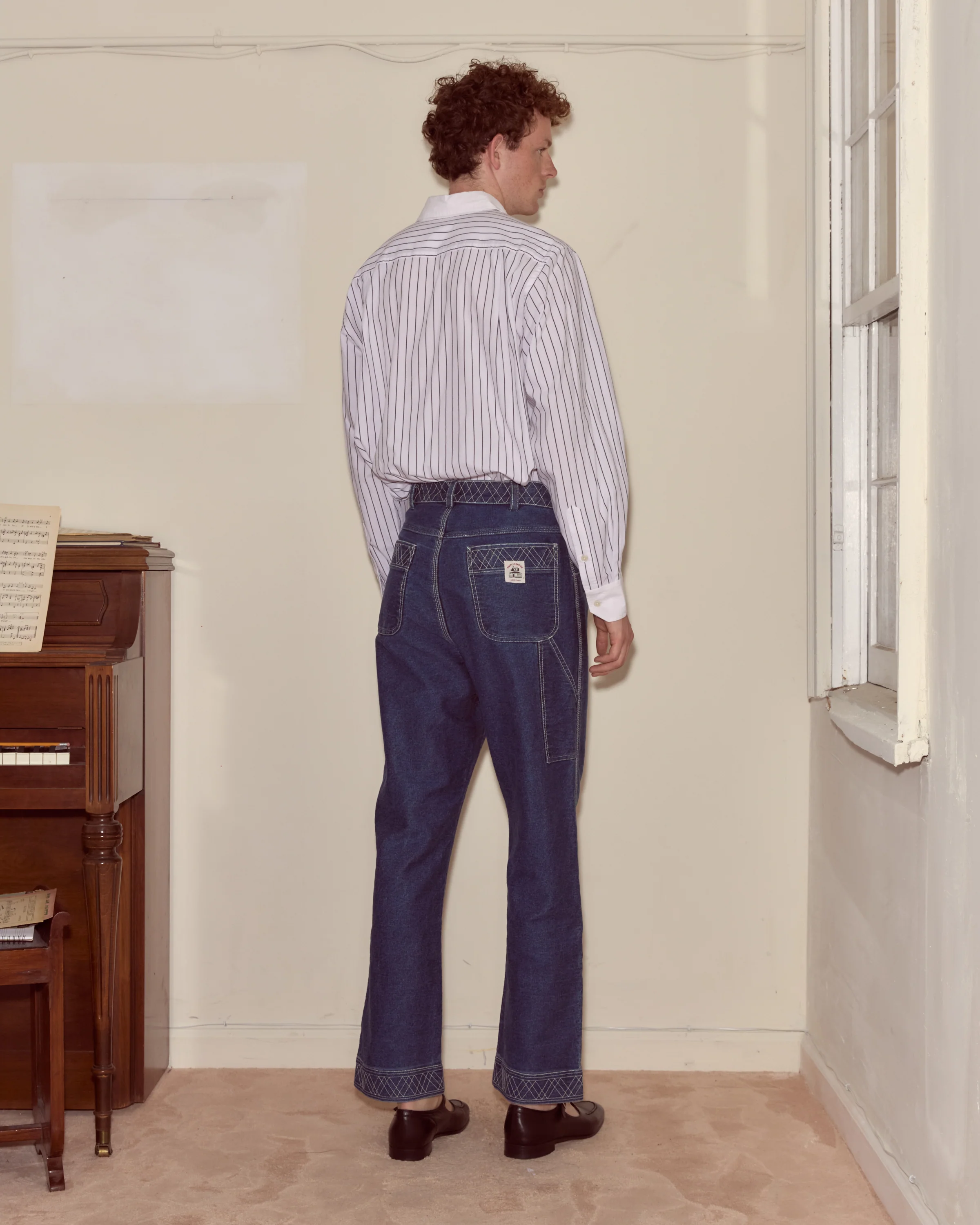 Embroidered Denim Knolly Brook Trousers - Image 3