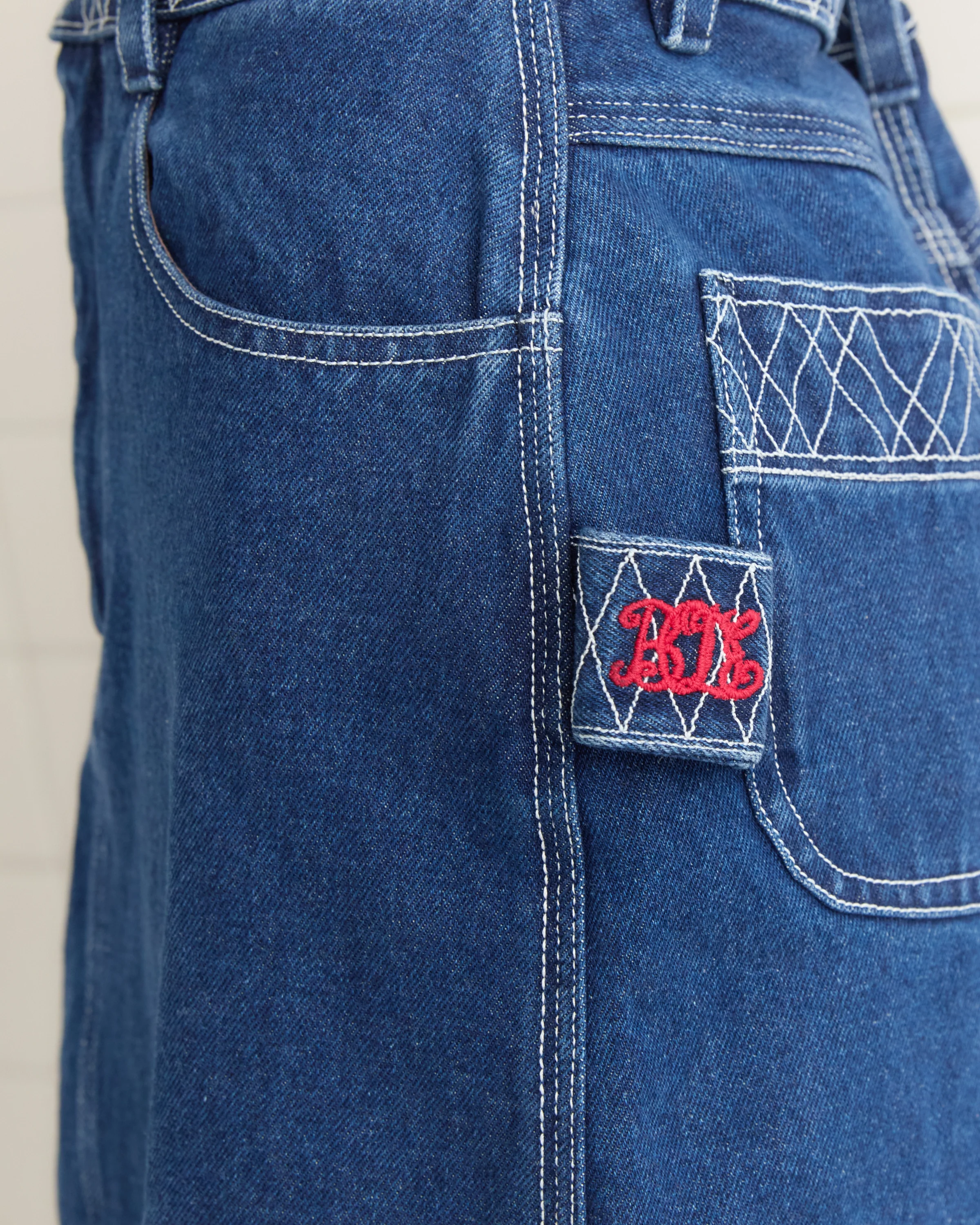 Embroidered Denim Skirt - Image 3