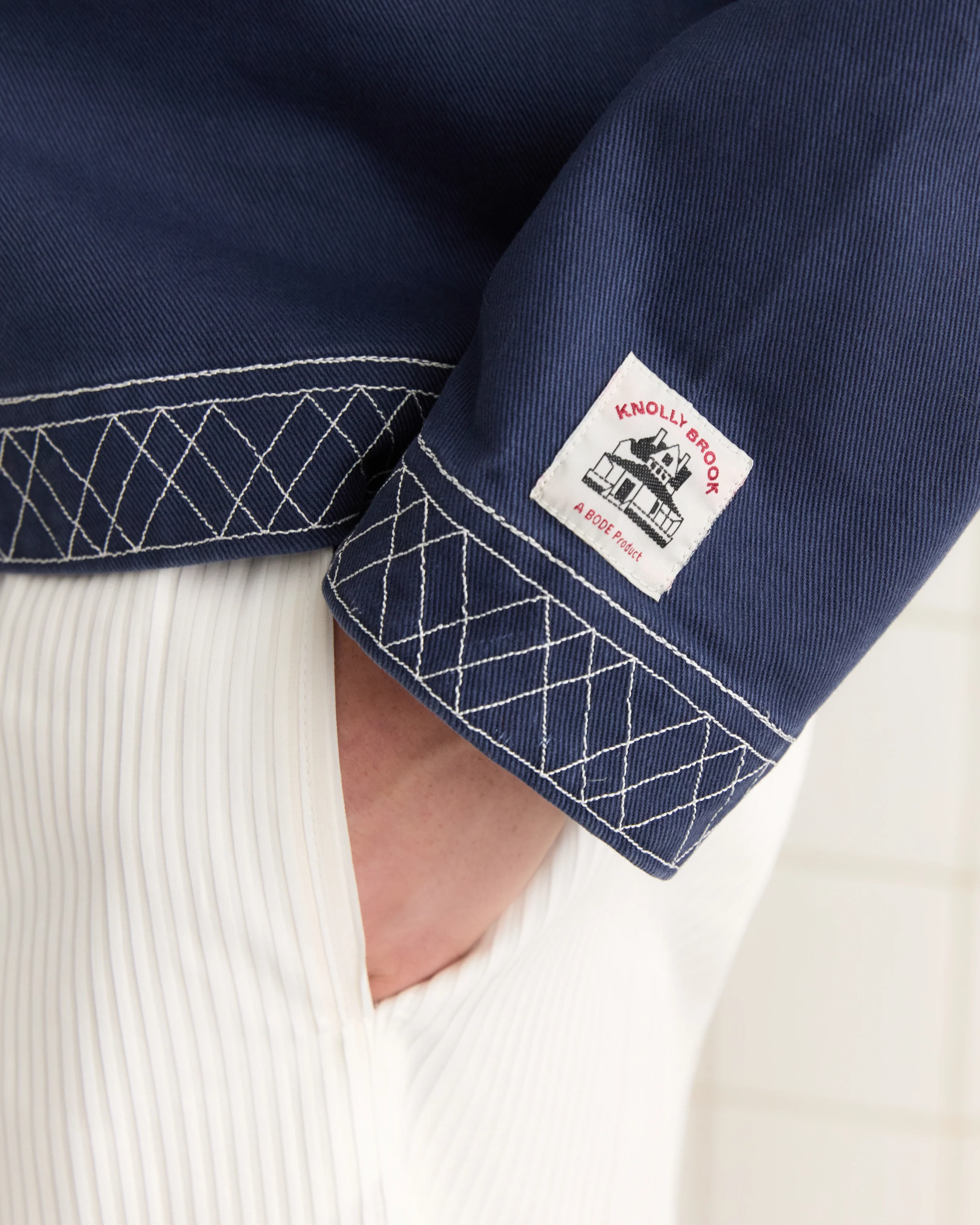 Embroidered Knolly Brook Pullover - Indigo - Image 2