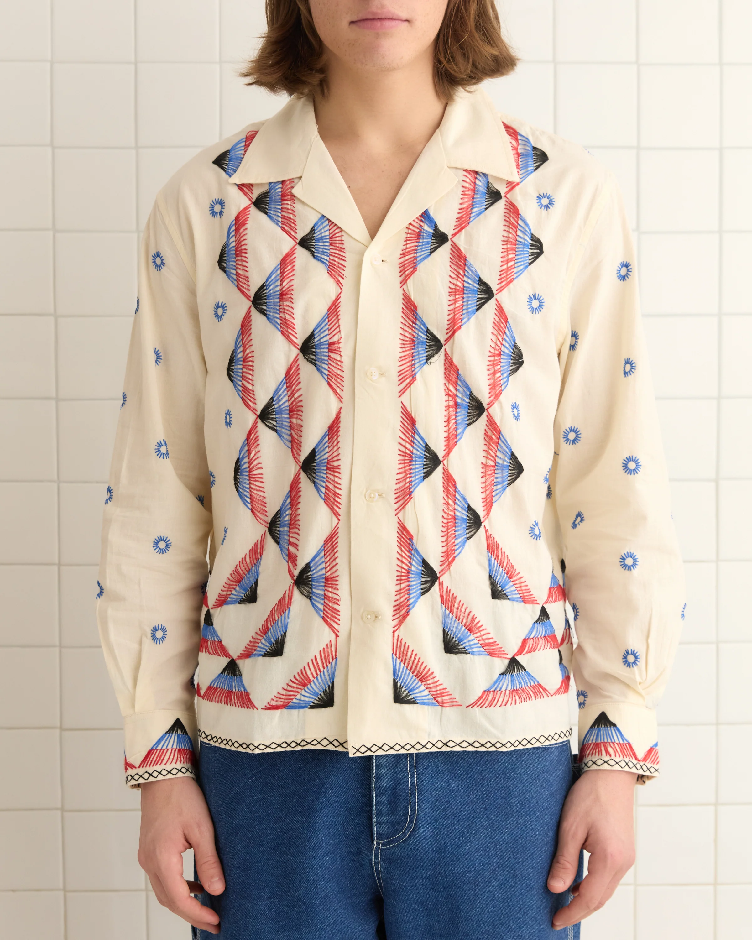 Embroidered Peak Long Sleeve Shirt - Image 2