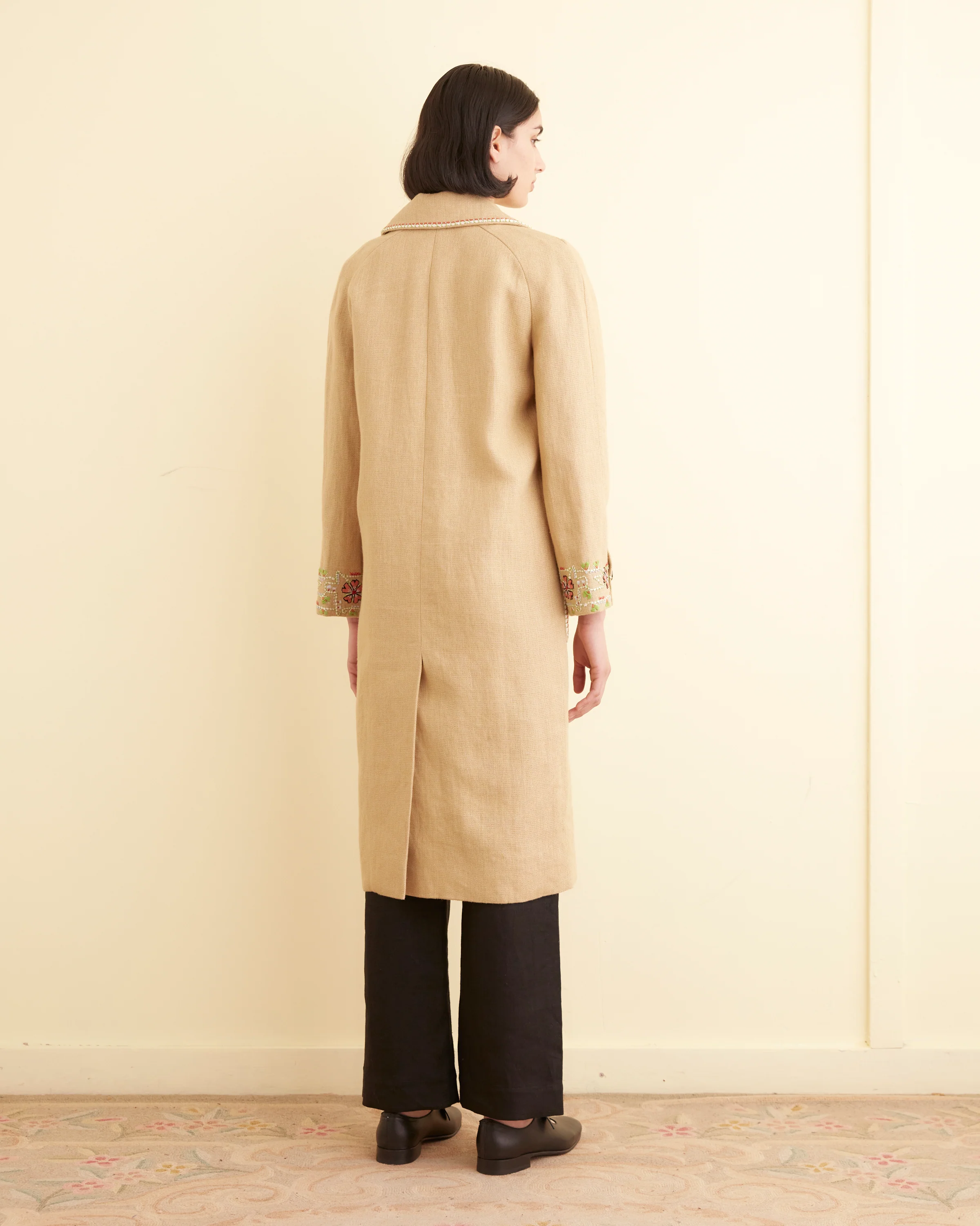 Embroidered Waxflower Coat - Image 4
