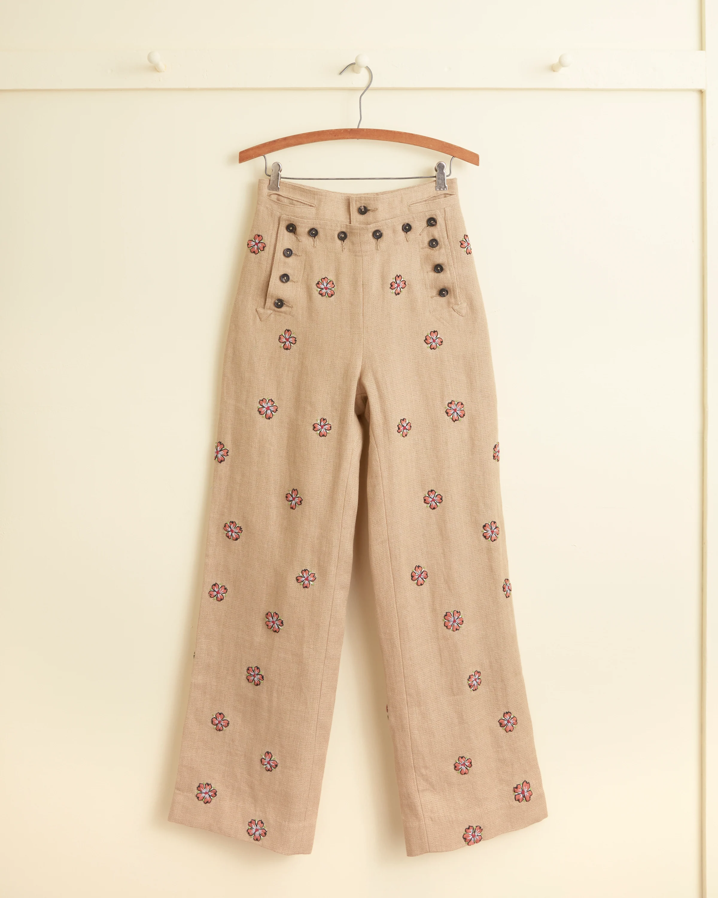 Embroidered Waxflower Trousers