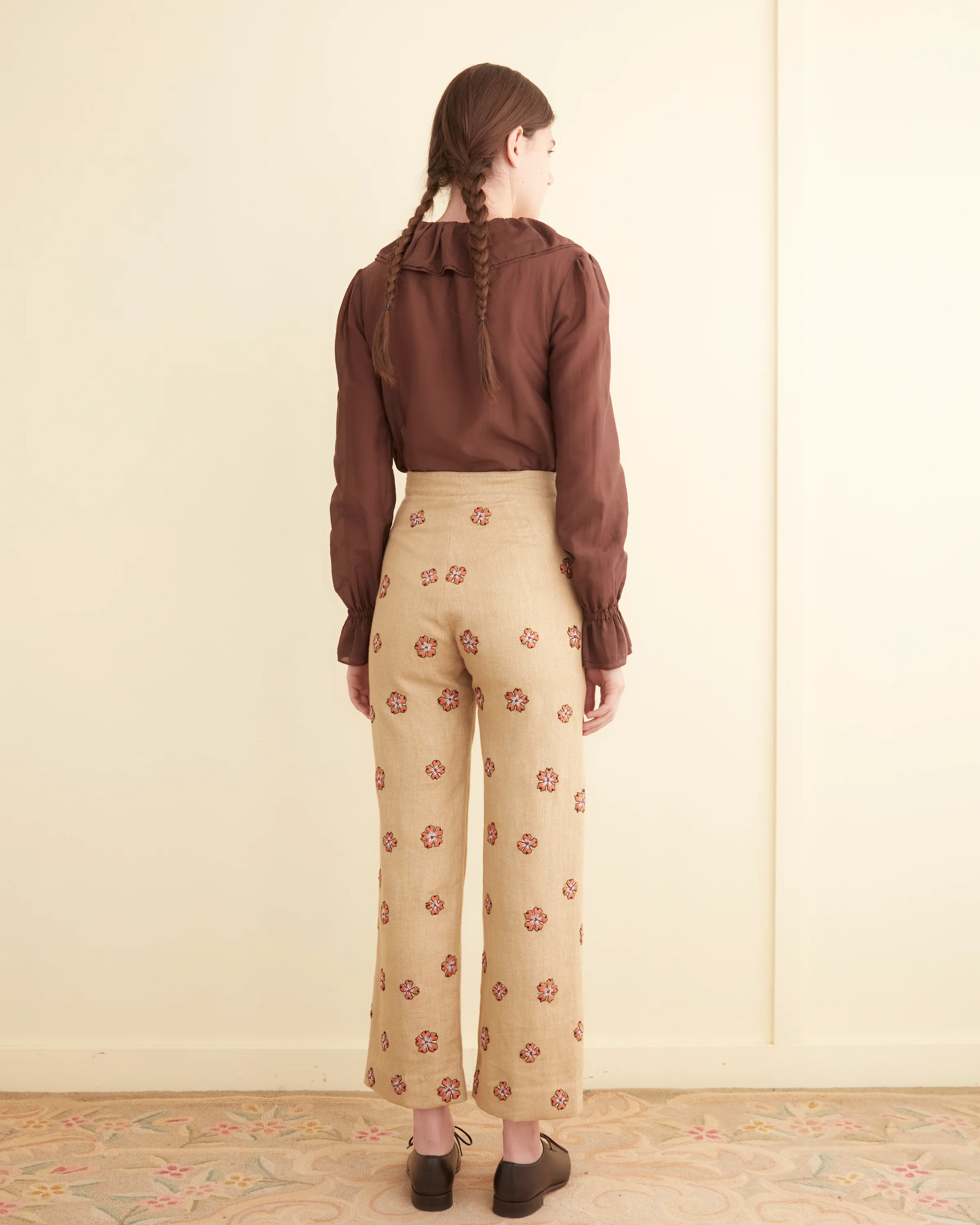 Embroidered Waxflower Trousers - Image 4
