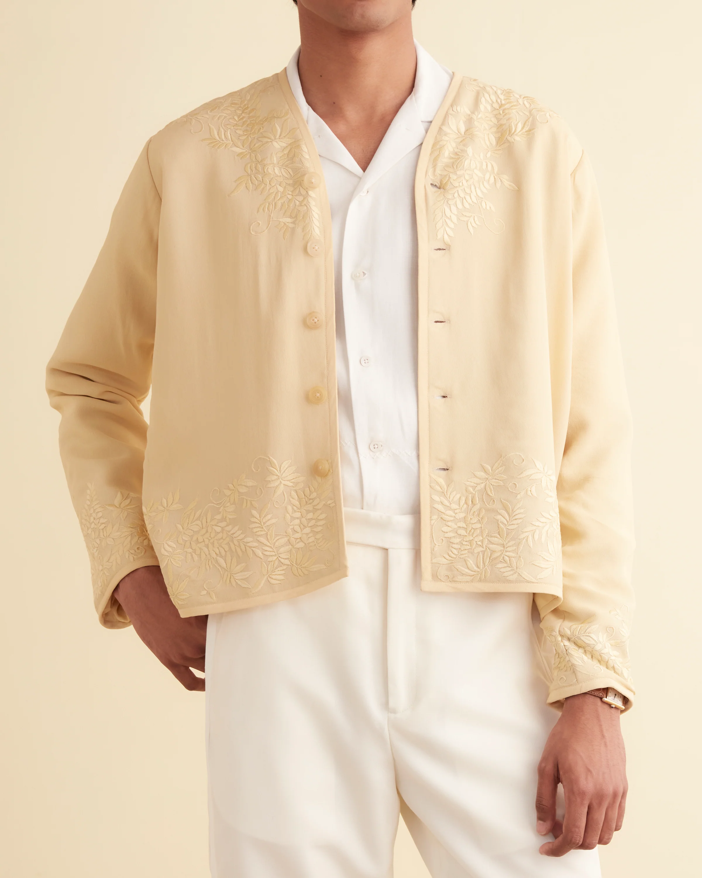 Embroidered Wisteria Liner Jacket - Image 2