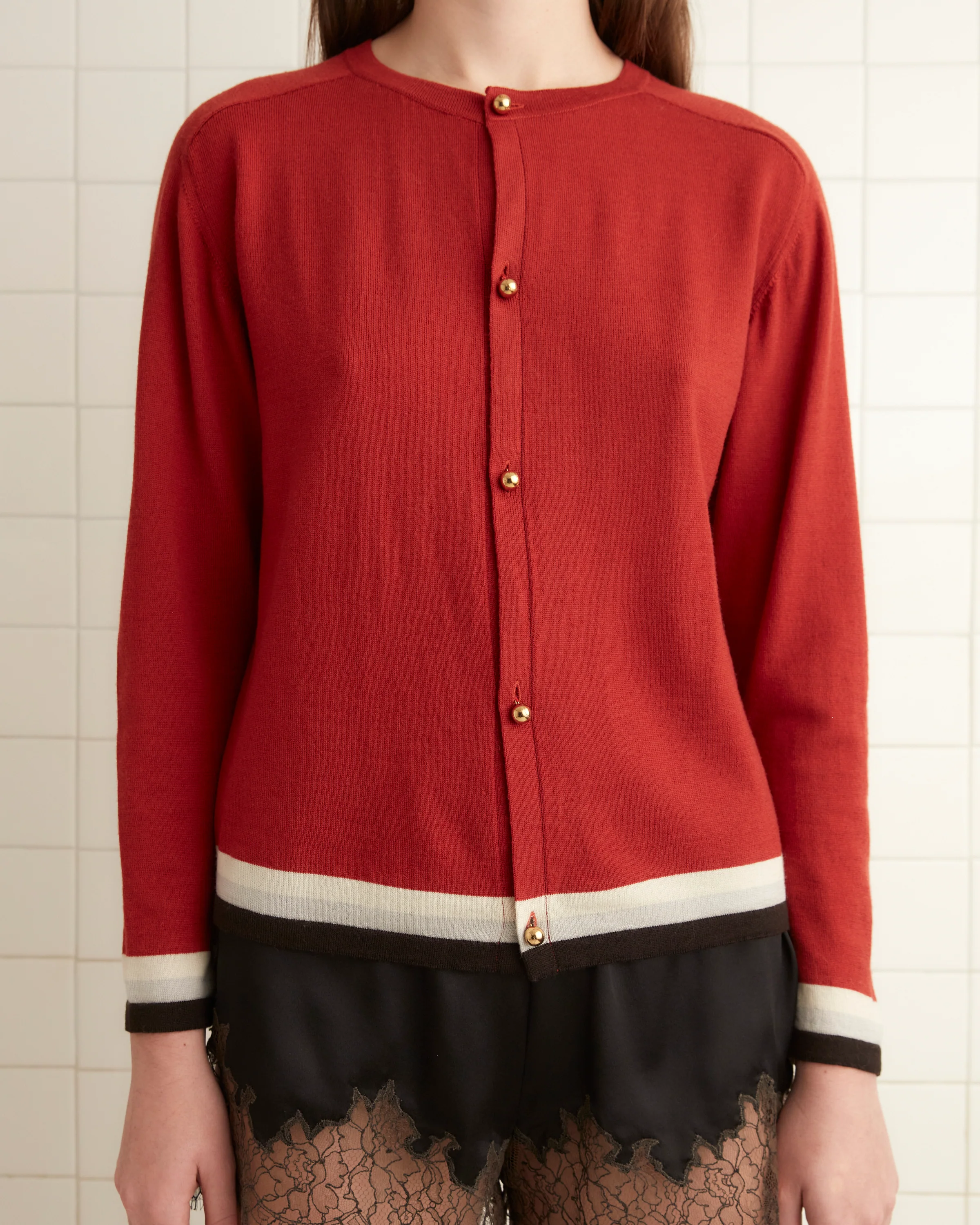 Fairground Cardigan - Red - Image 2