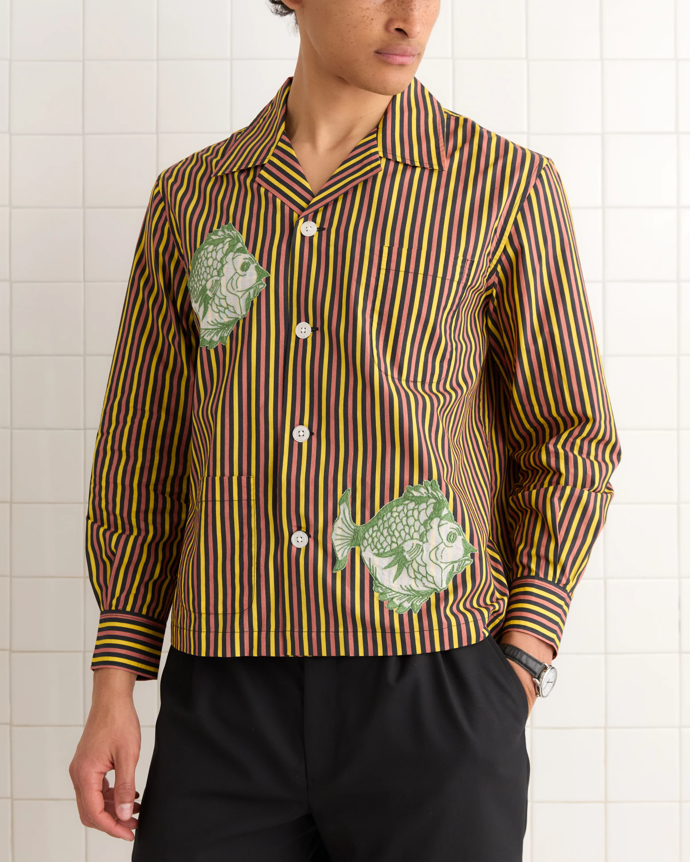 Fish Appliqué Long Sleeve Shirt - Image 3