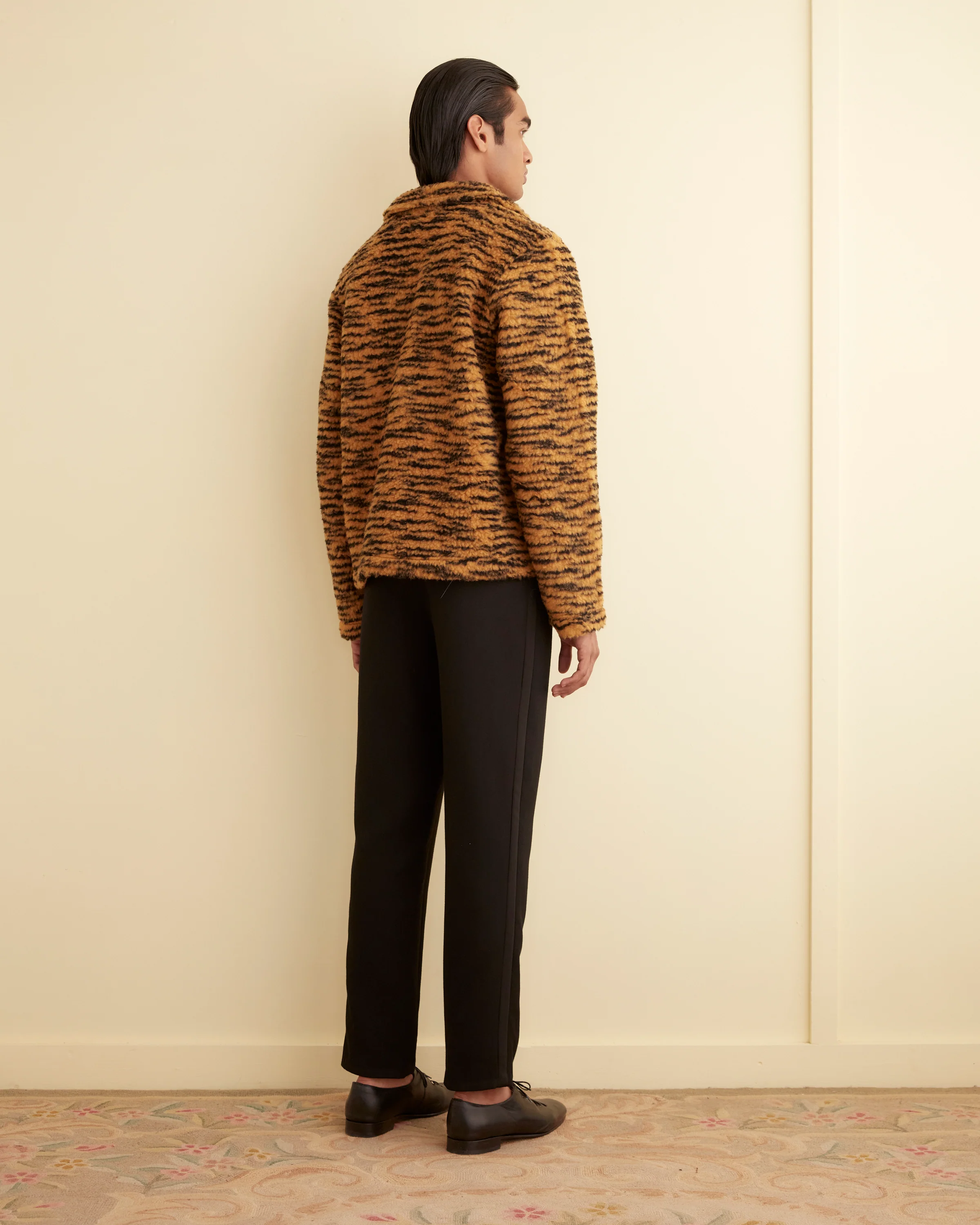 Fleece Tie-Up Pullover - Orange - Image 3