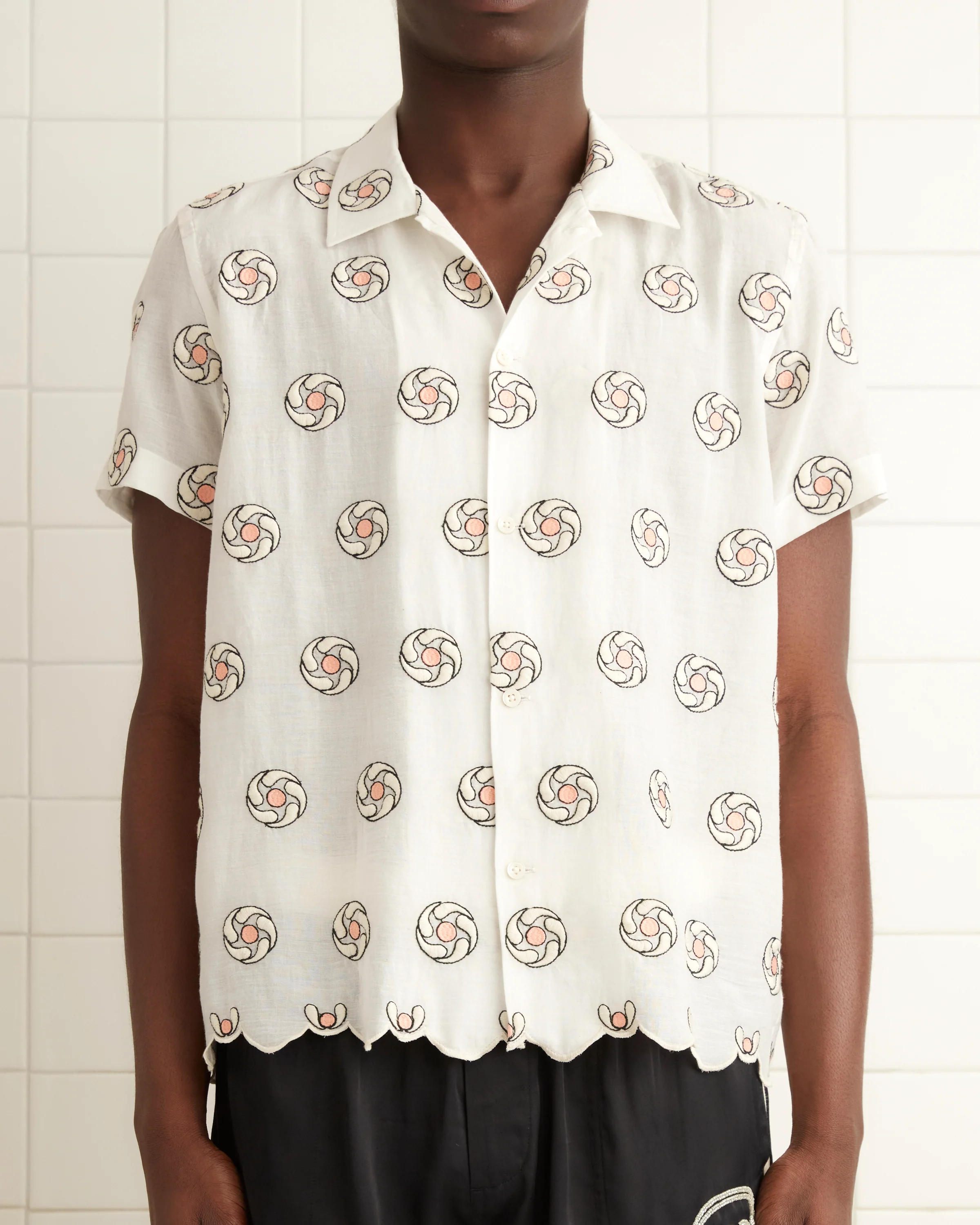 Floral Aperture Short Sleeve Shirt - Image 2