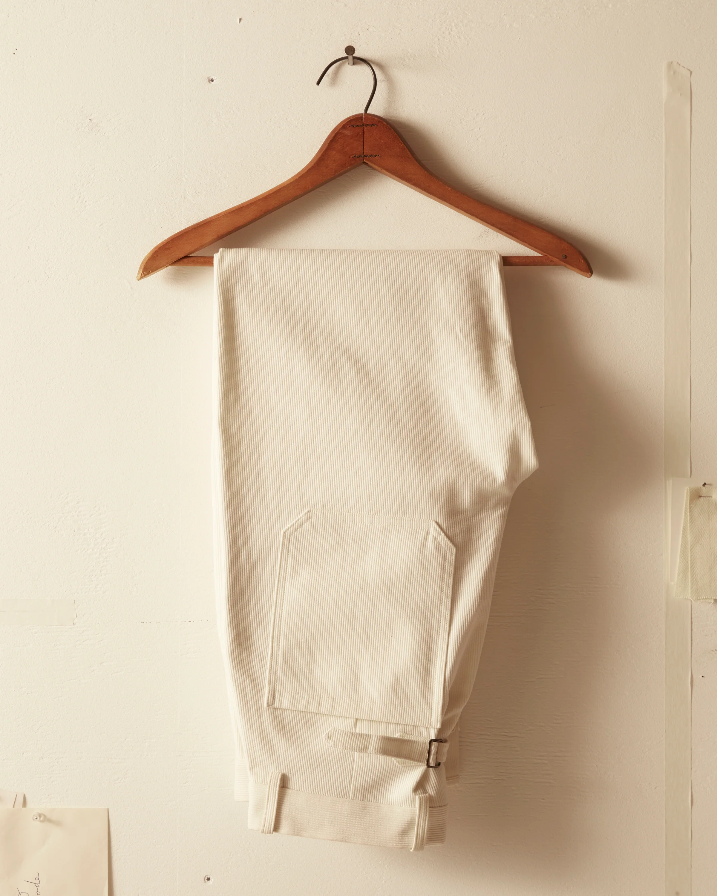 Floral Cording Trousers - White - Image 3