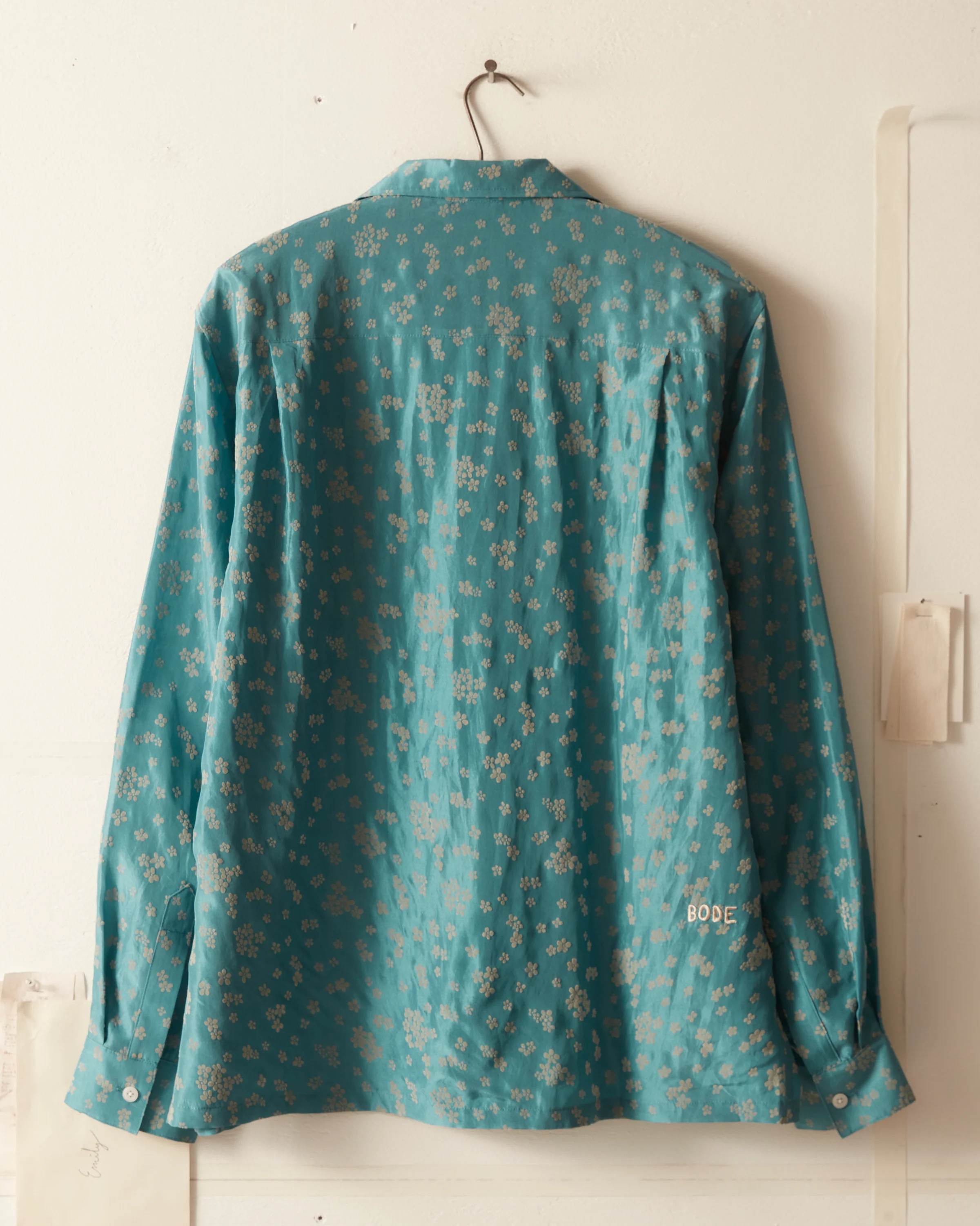 Floral Flocked Long Sleeve Shirt - Image 5