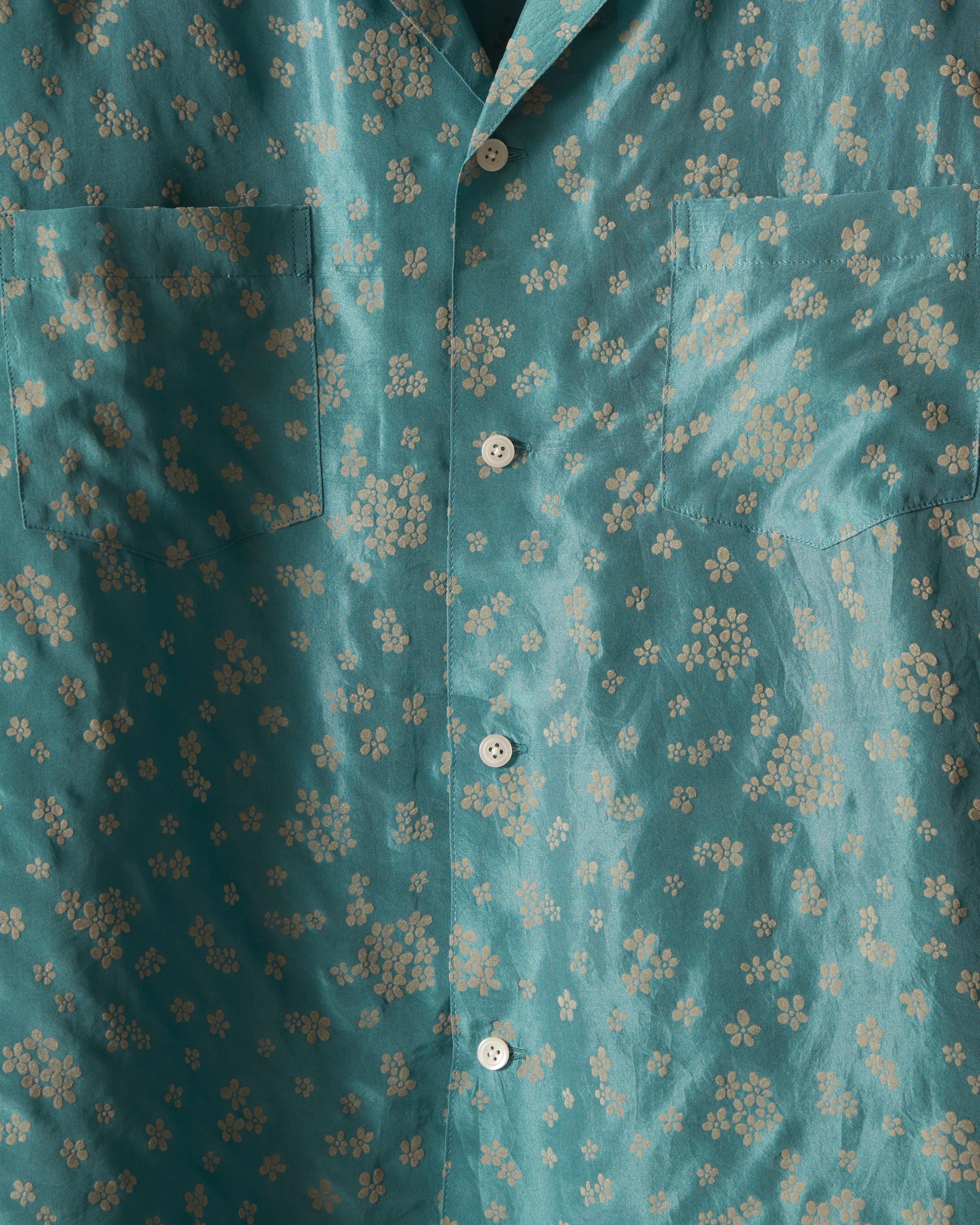 Floral Flocked Short Sleeve Shirt - Image 3
