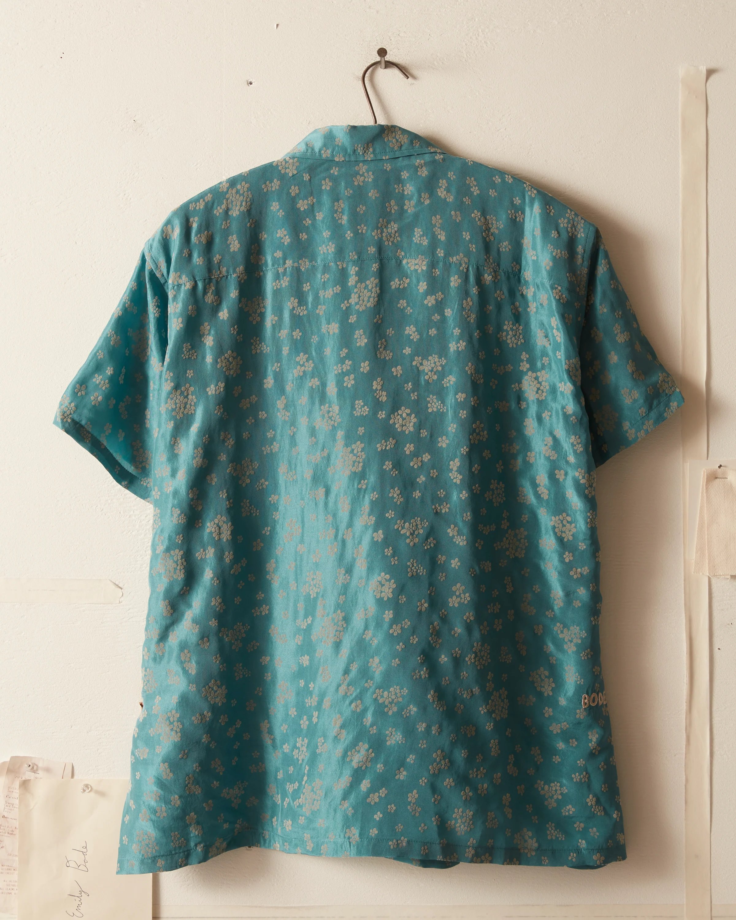 Floral Flocked Short Sleeve Shirt - Image 5