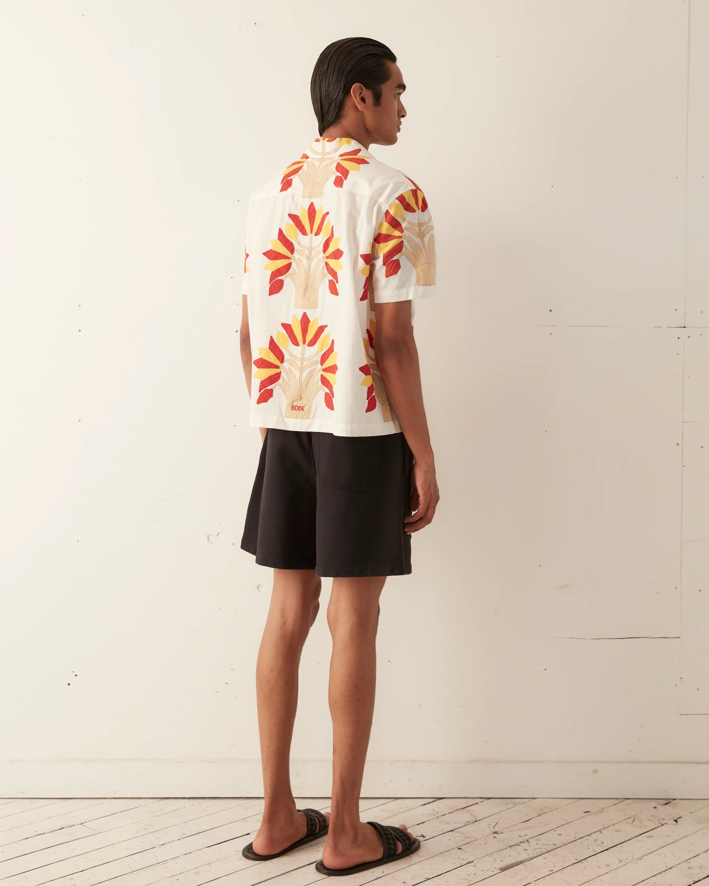 Foliage Appliqué Short Sleeve Shirt - Image 4