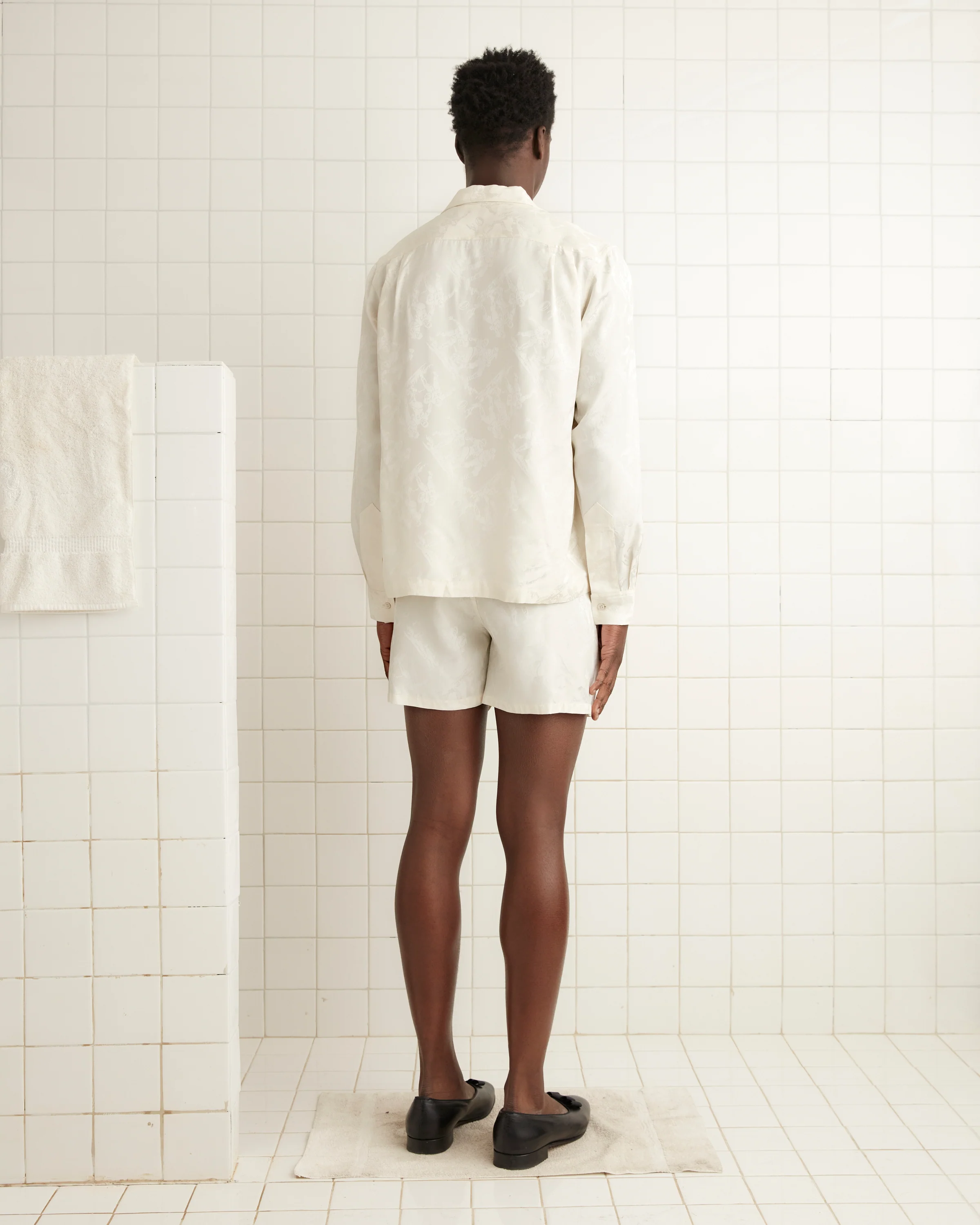 Football Jacquard Havana Shirt - Cream - Image 3
