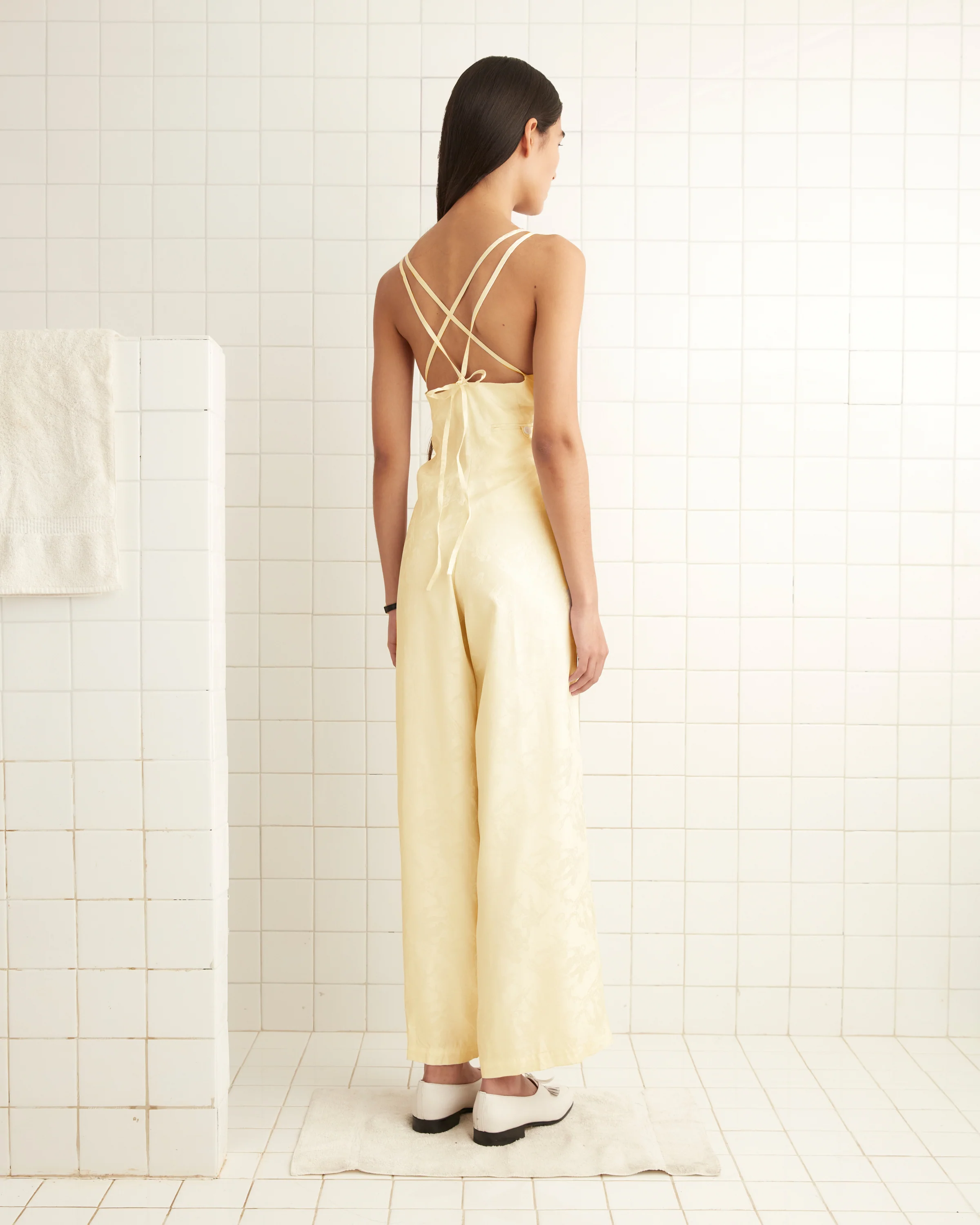 Football Jacquard Jumpsuit - Yellow - Image 3