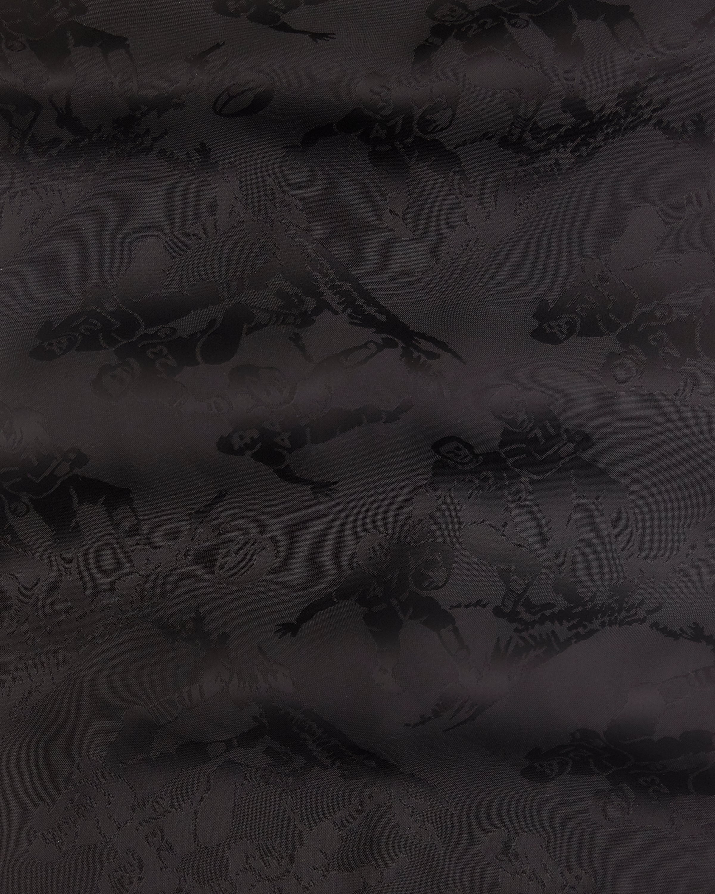 Football Jacquard Scarf - Black - Image 2